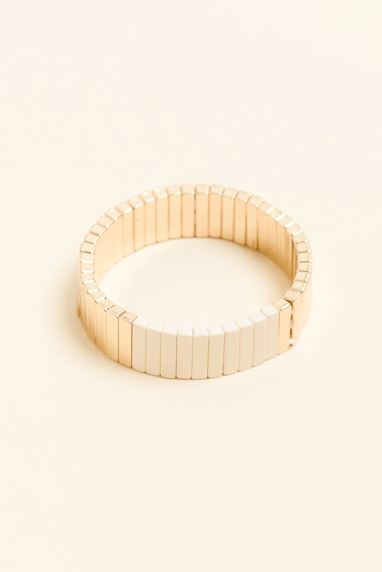 Abel Cream Contrast Beaded Bracelet
