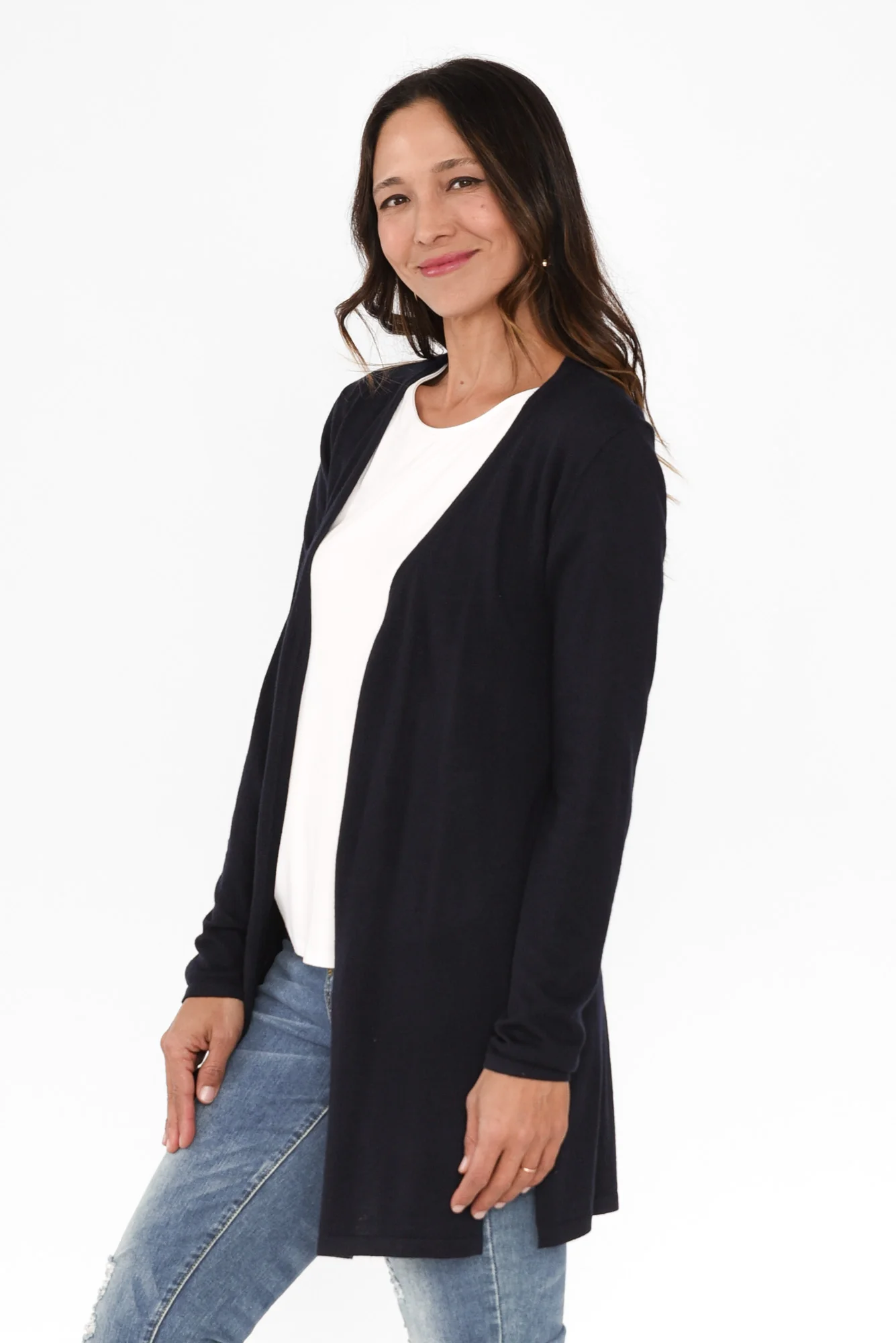 Adeline Navy Lightweight Cardigan - Image 3