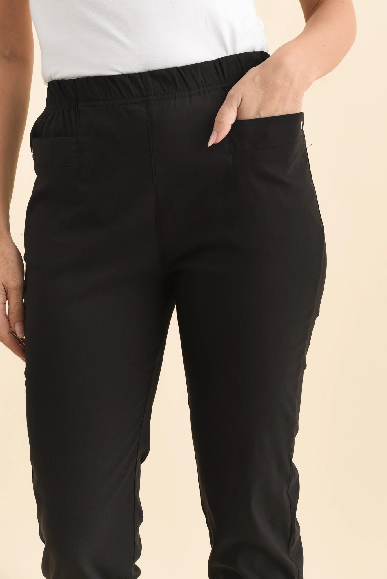 Air-Lite Black Stretch Capri Pants - Image 5