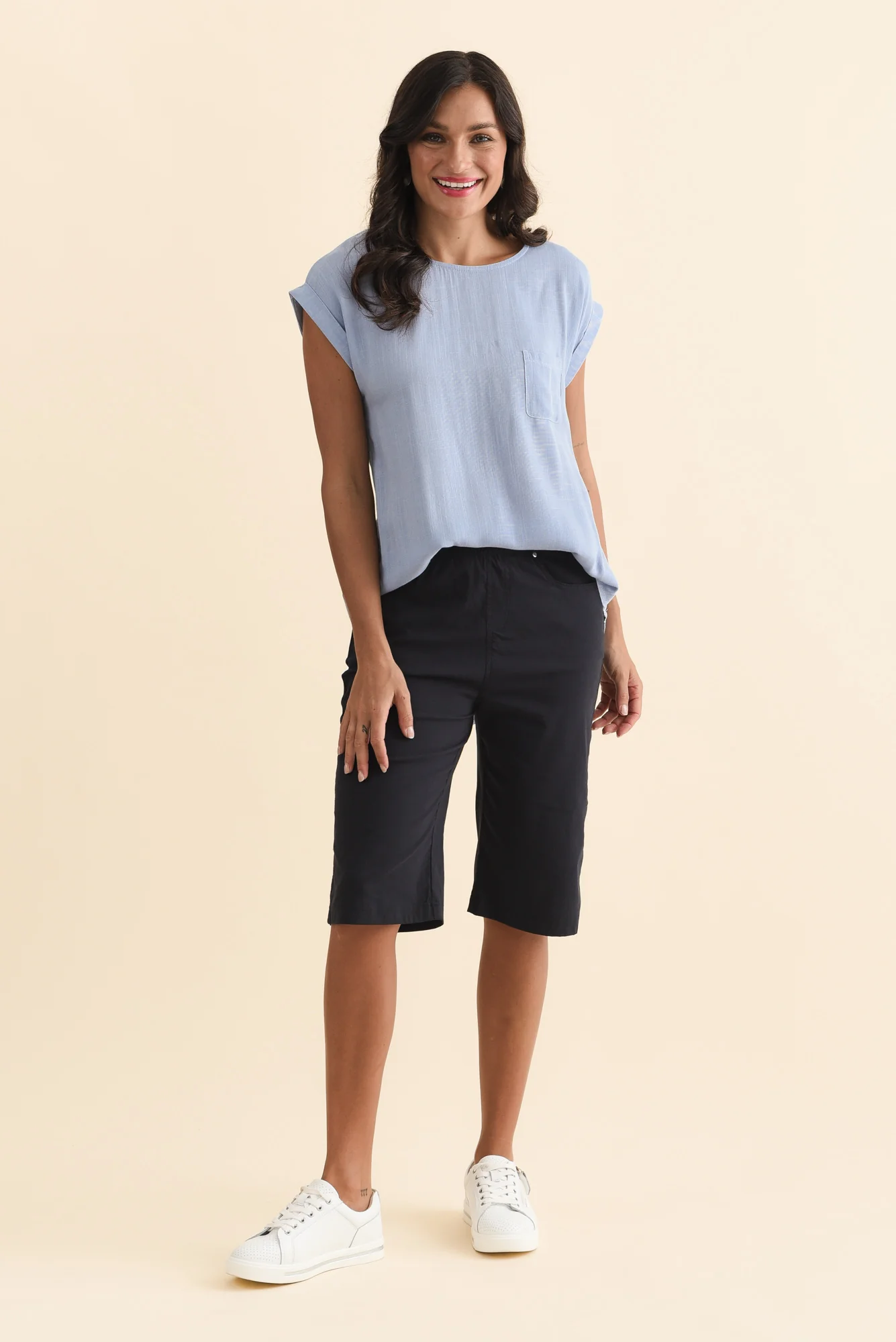 Air-Lite Navy Stretch Pocket Shorts - Image 6