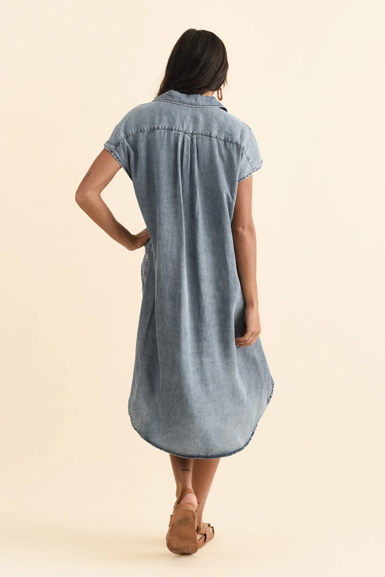 Amity Blue Denim Pocket Dress - Image 5