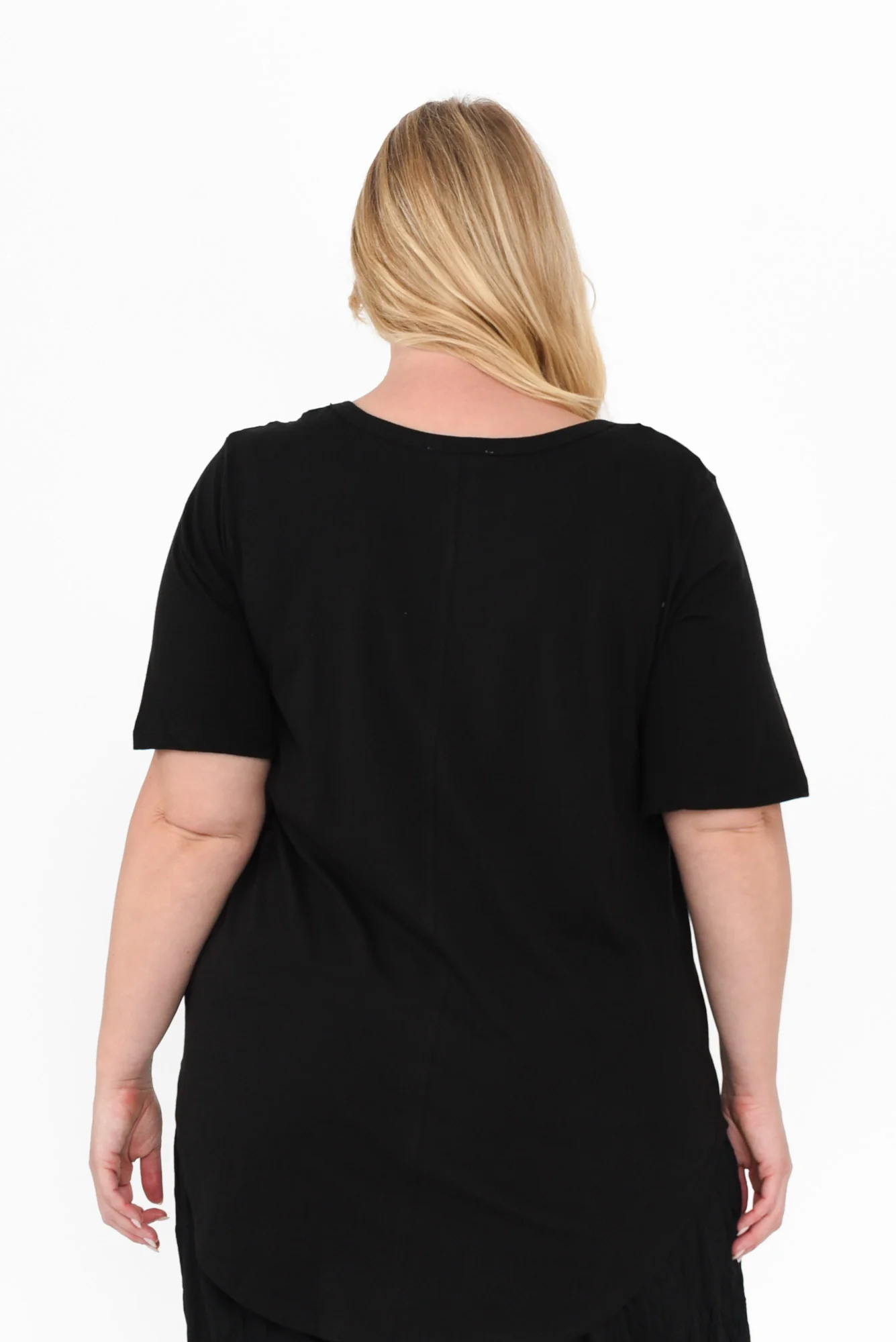 Ariana Black Cotton Tee - Image 11
