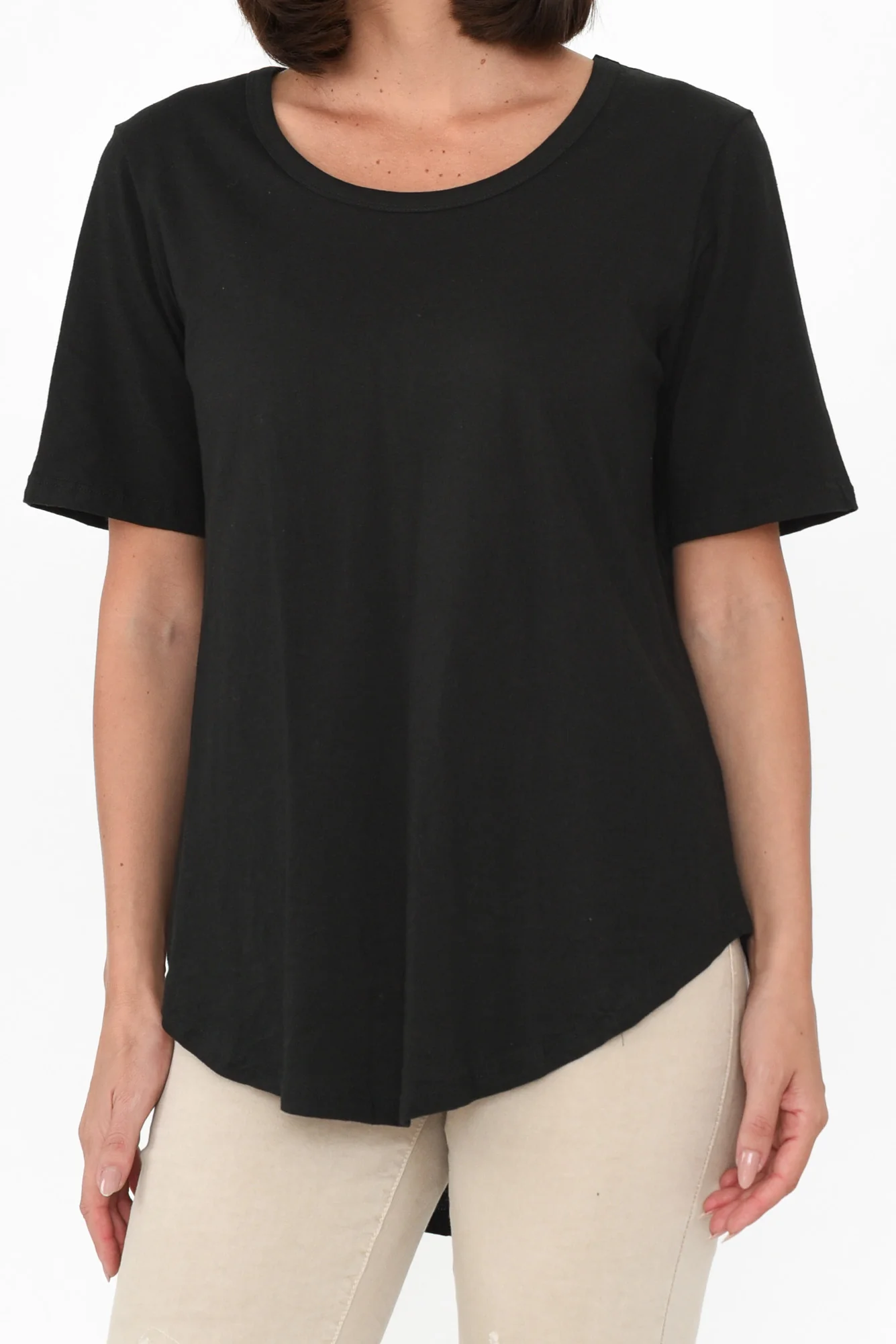 Ariana Black Cotton Tee - Image 6