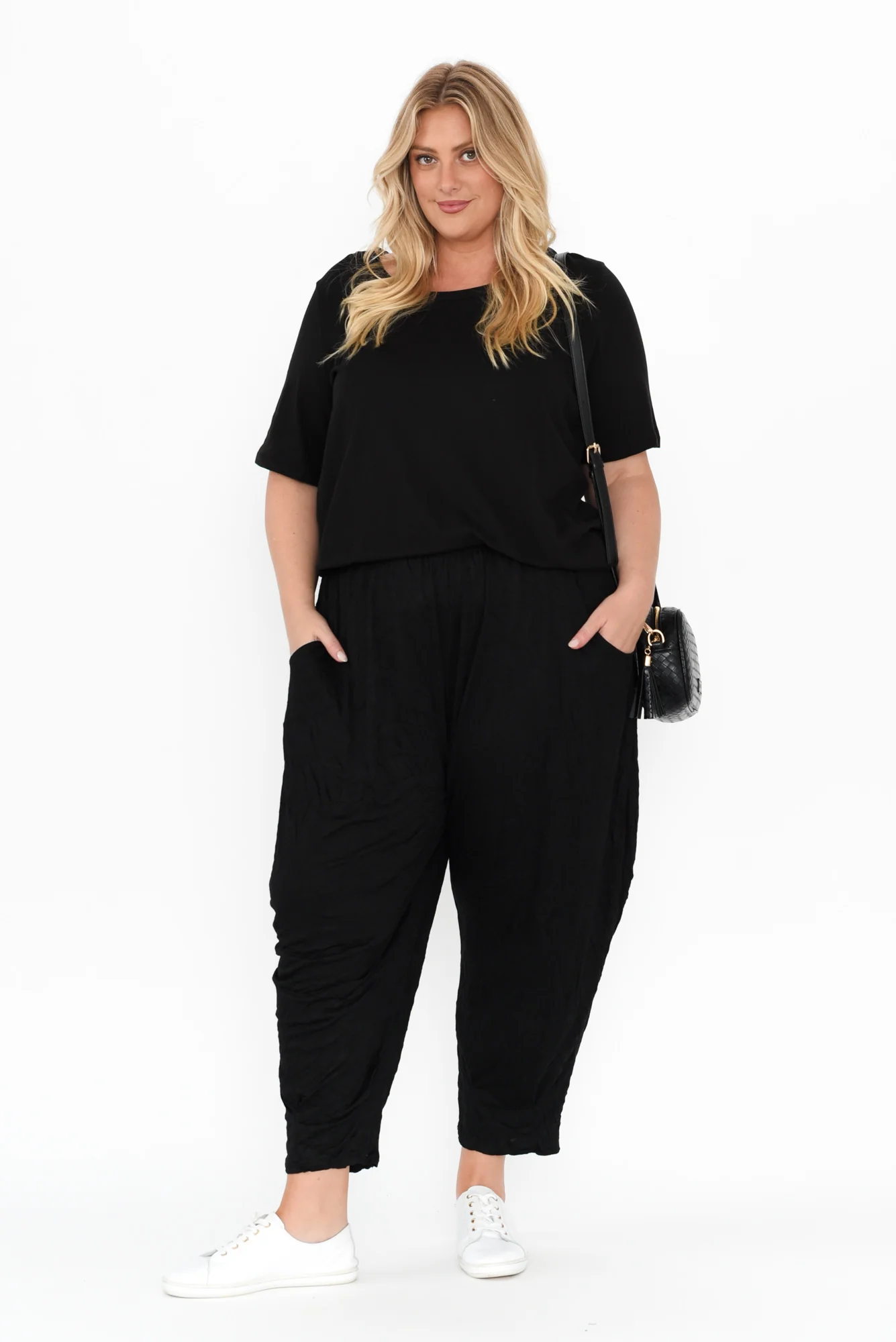 Ariana Black Cotton Tee - Image 9