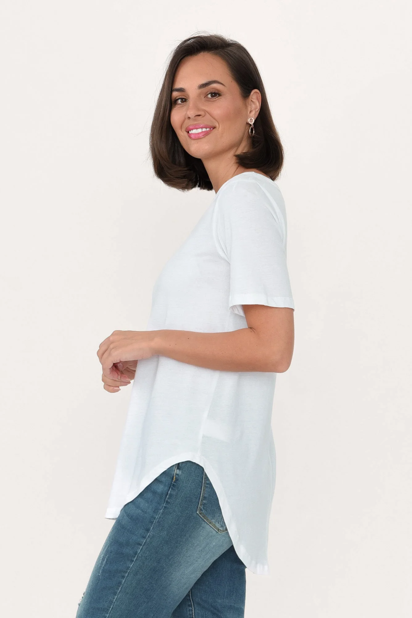 Ariana White Cotton Tee - Image 5