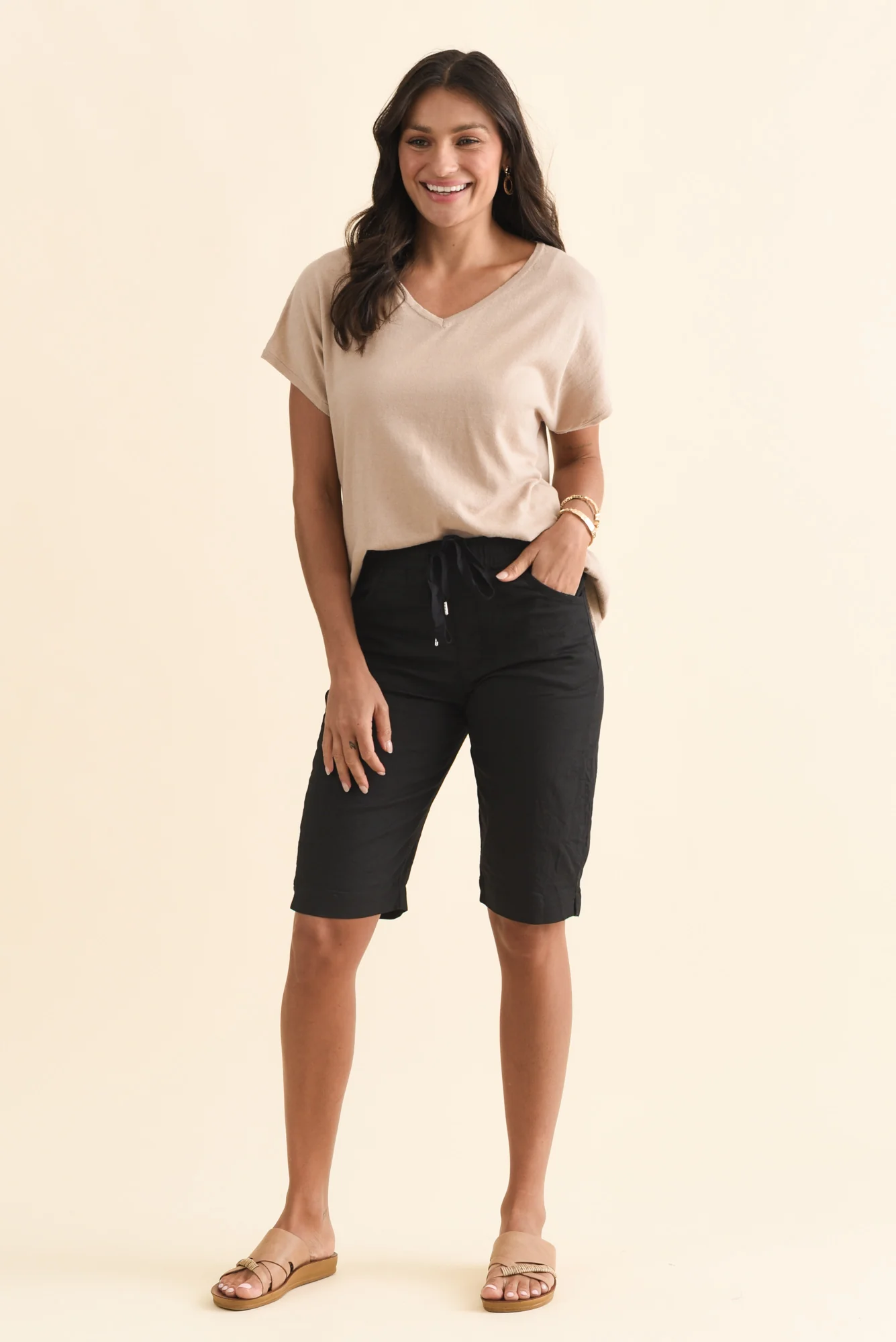 Asha Black Travel Shorts - Image 8