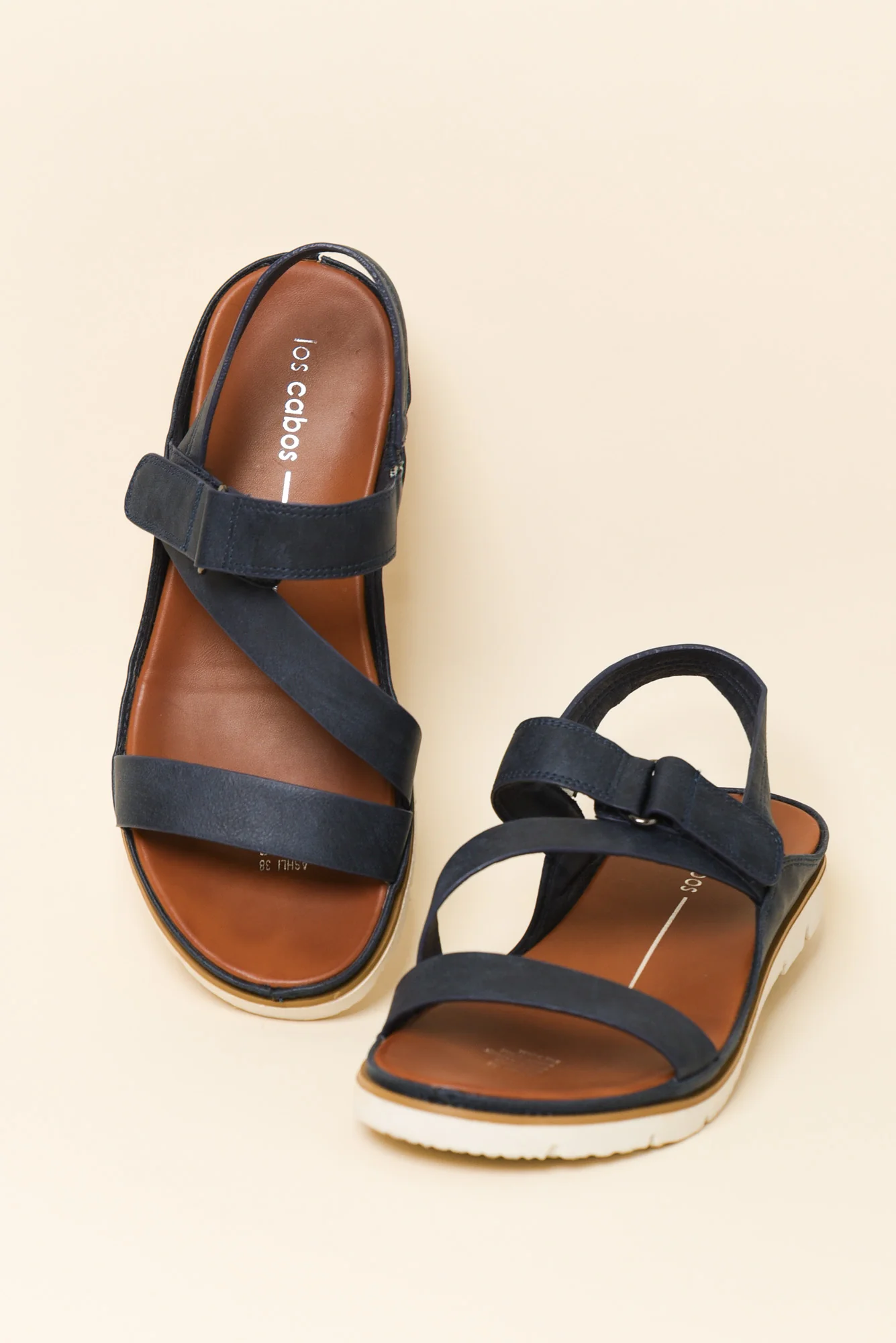 Ashli Navy Strappy Sandal - Image 3