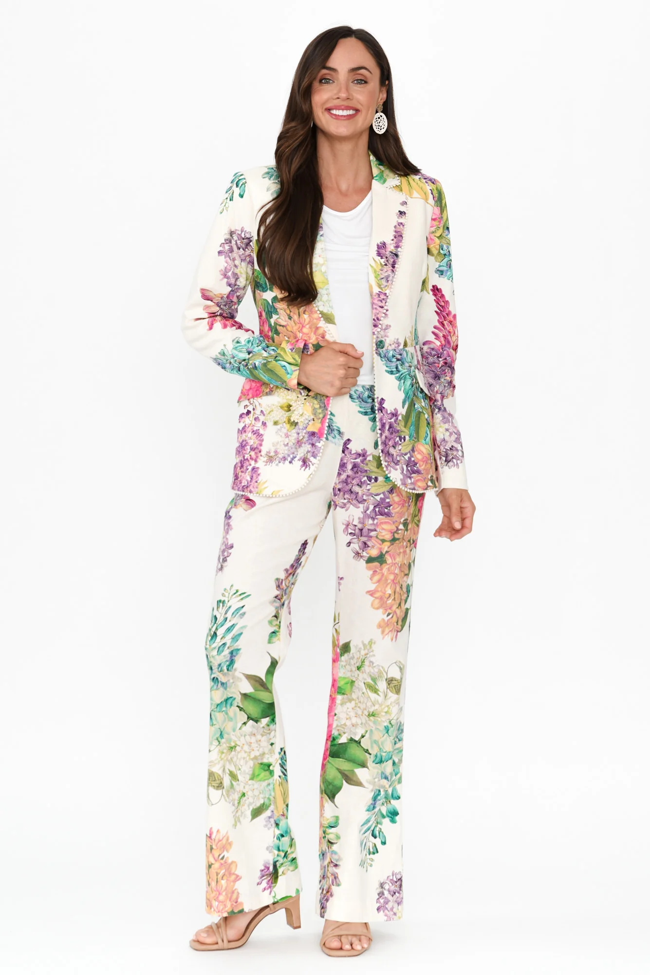 Bahia Wisteria Alba Linen Blend Pants - Image 7