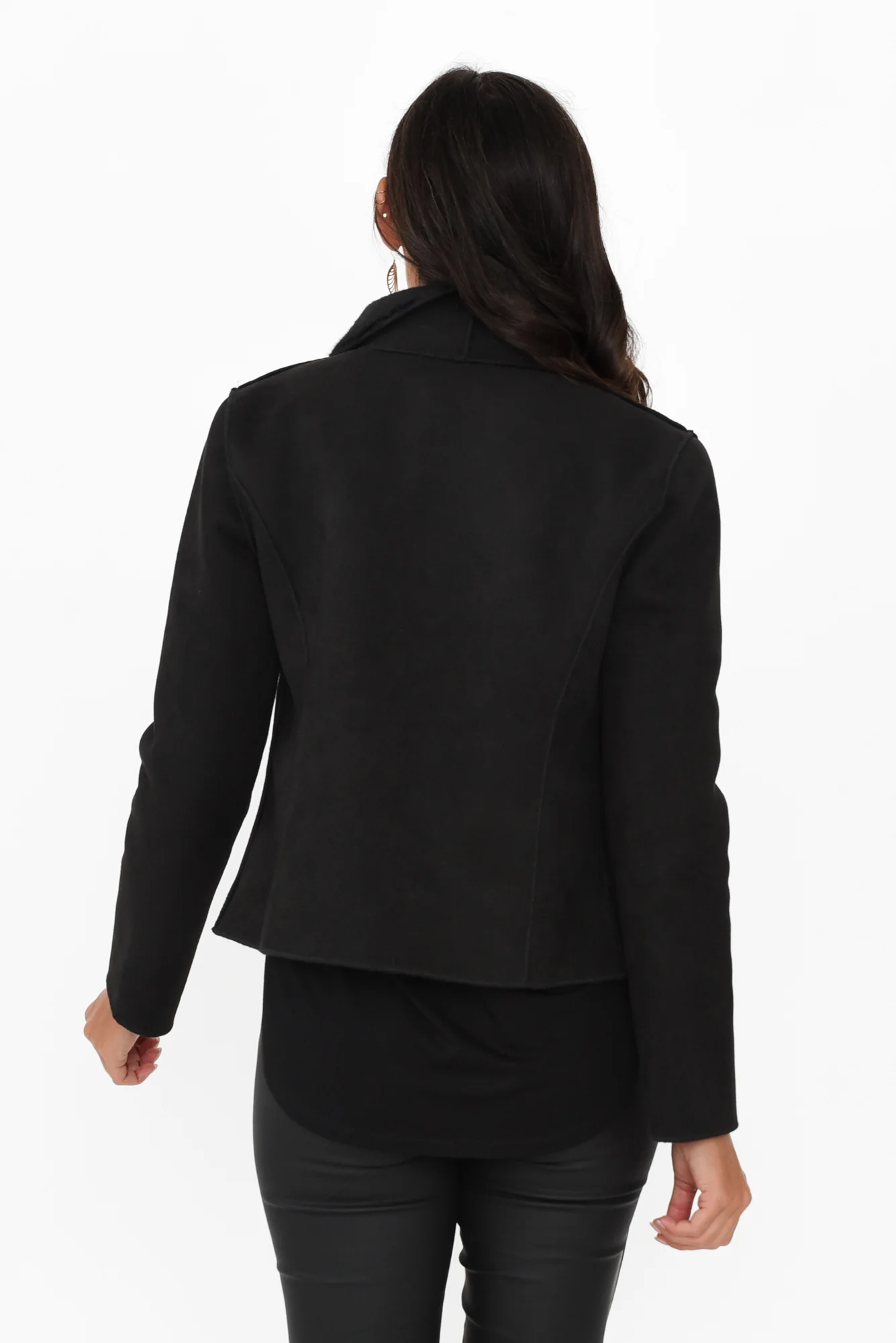 Behold Black Reversible Faux Fur Jacket - Image 4