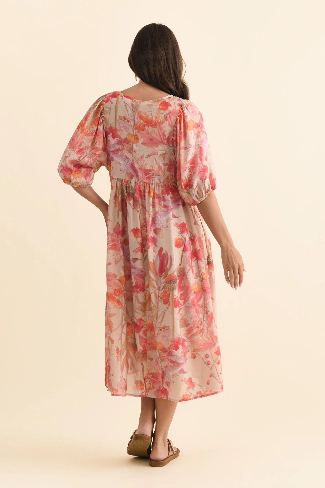 Belmont Pink Floral Button Dress - Image 4