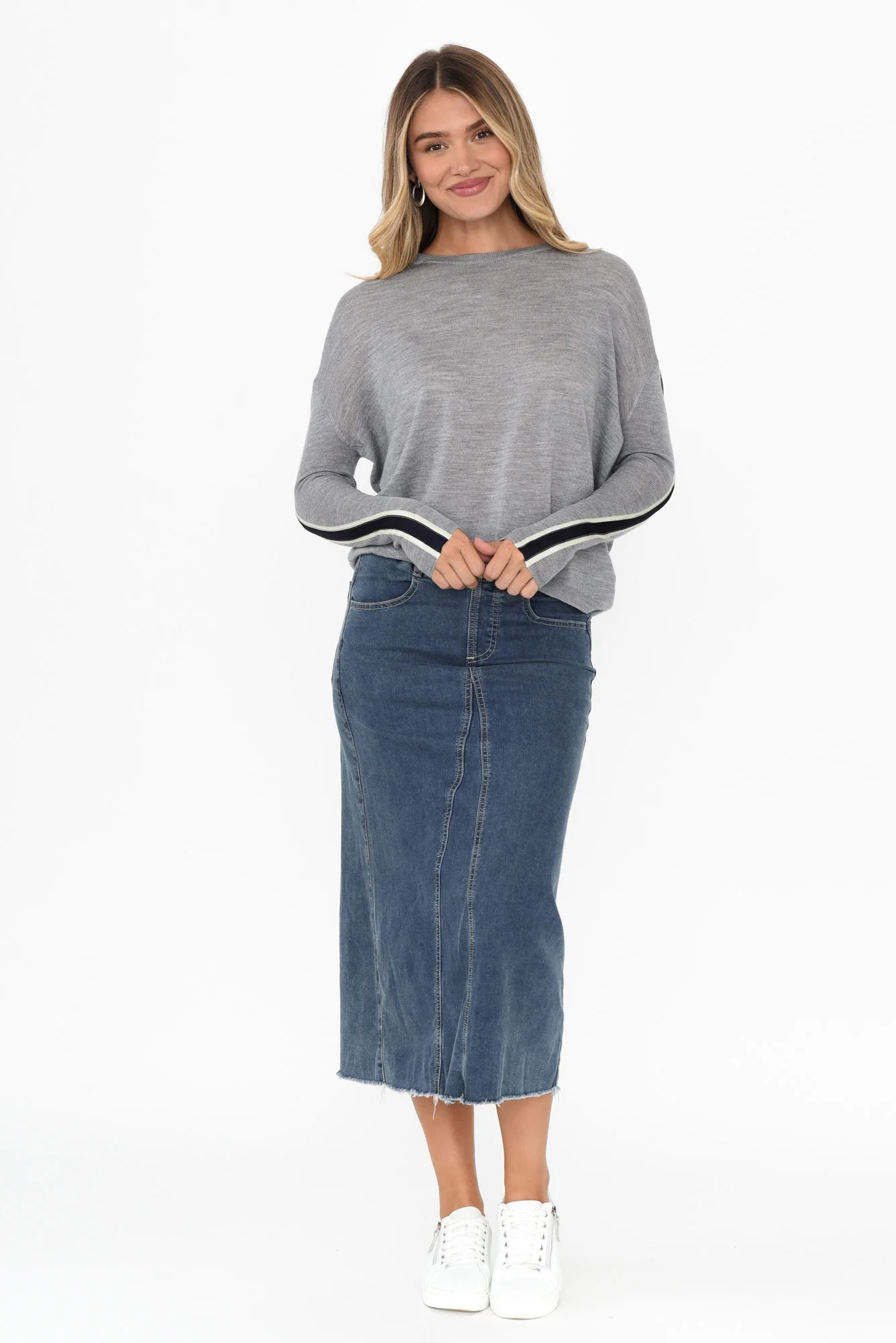 Bennet Grey Wool Jumper - Image 6
