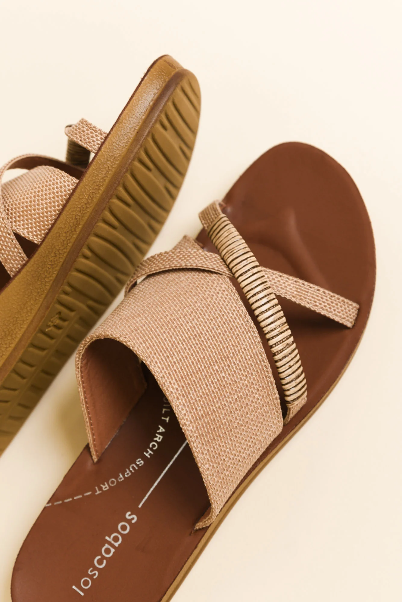 Bride Camel Raffia Crossover Slide - Image 3