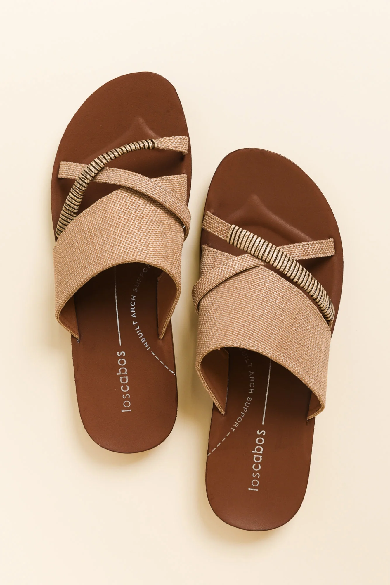 Bride Camel Raffia Crossover Slide - Image 4