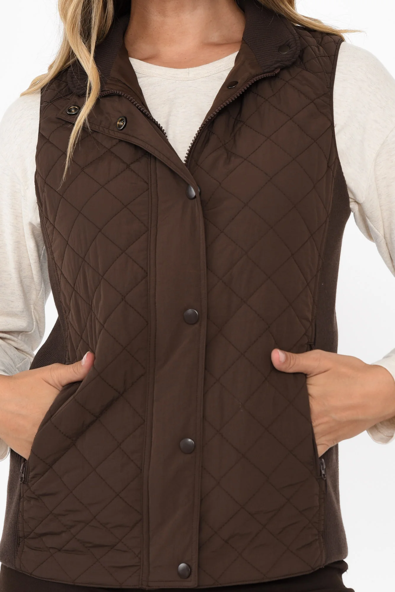 Brighton Chocolate Puffer Vest - Image 5