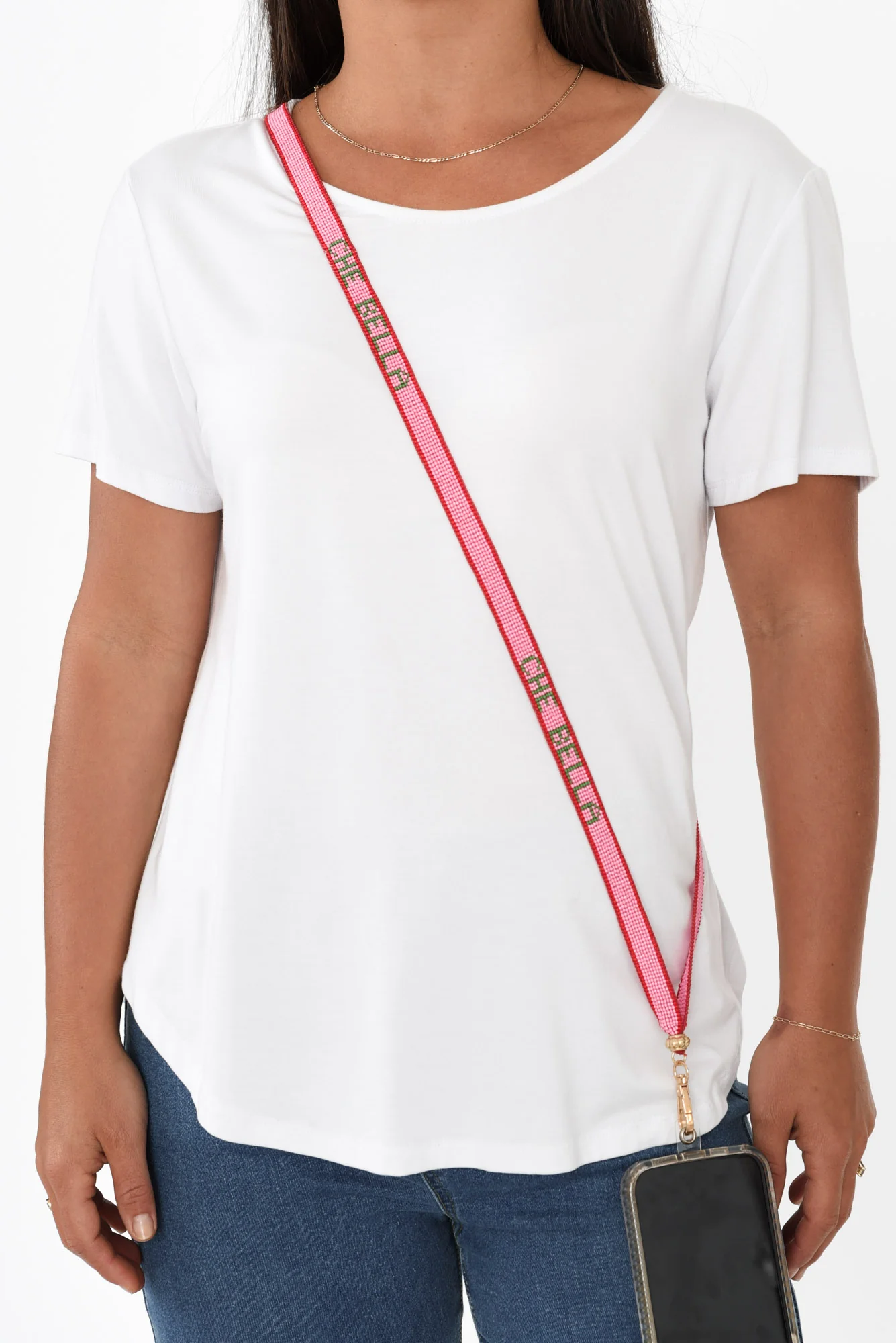 Che Bella Pink Beaded Lanyard