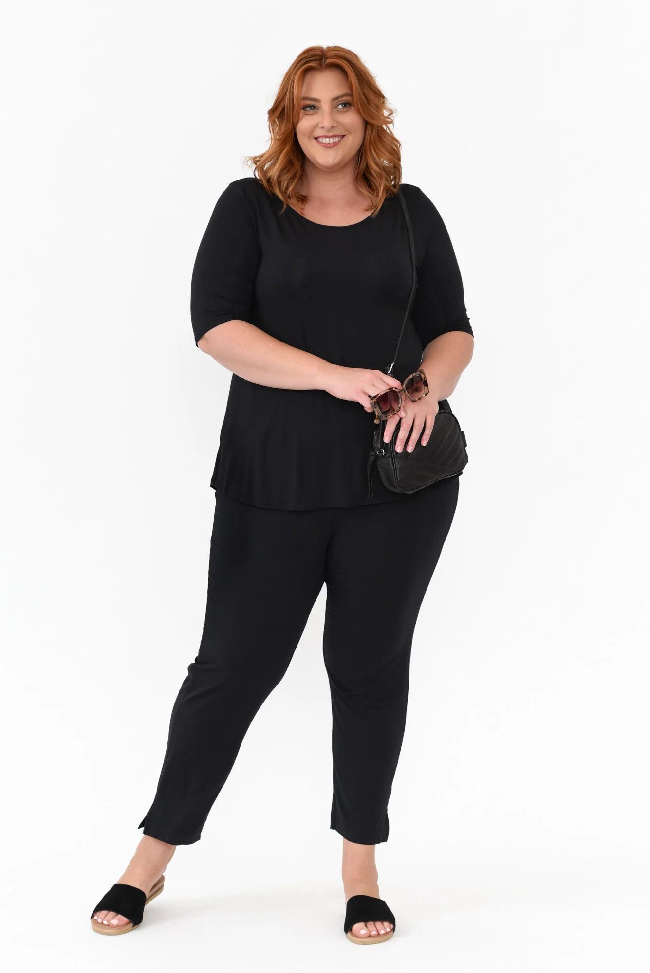 Dana Black Micro Modal Pants - Image 10