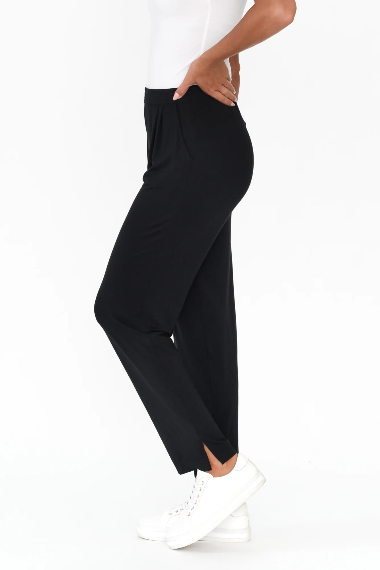 Dana Black Micro Modal Pants - Image 5