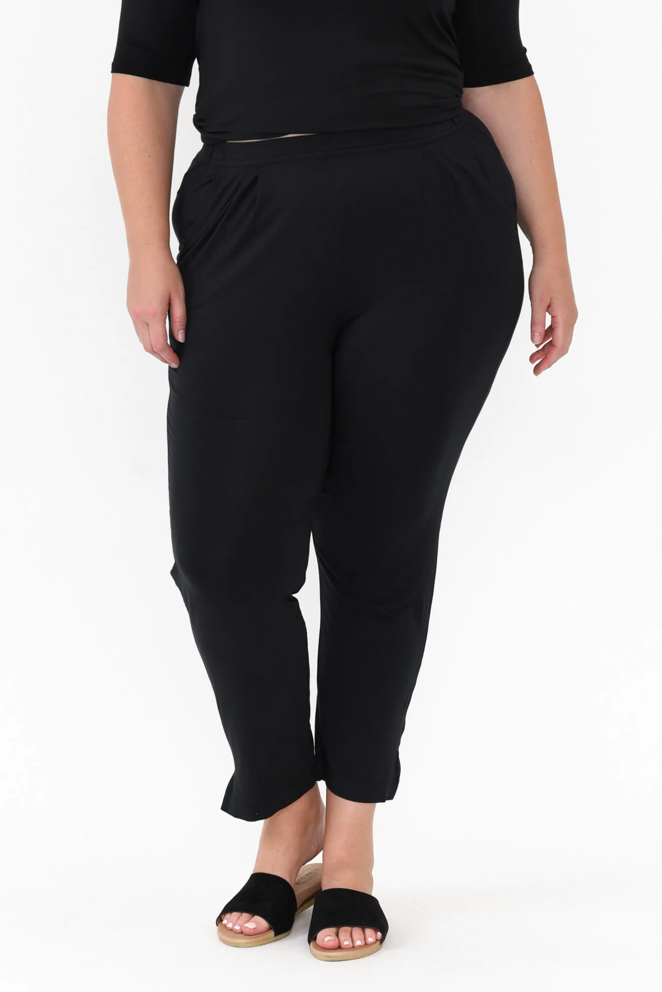 Dana Black Micro Modal Pants - Image 9