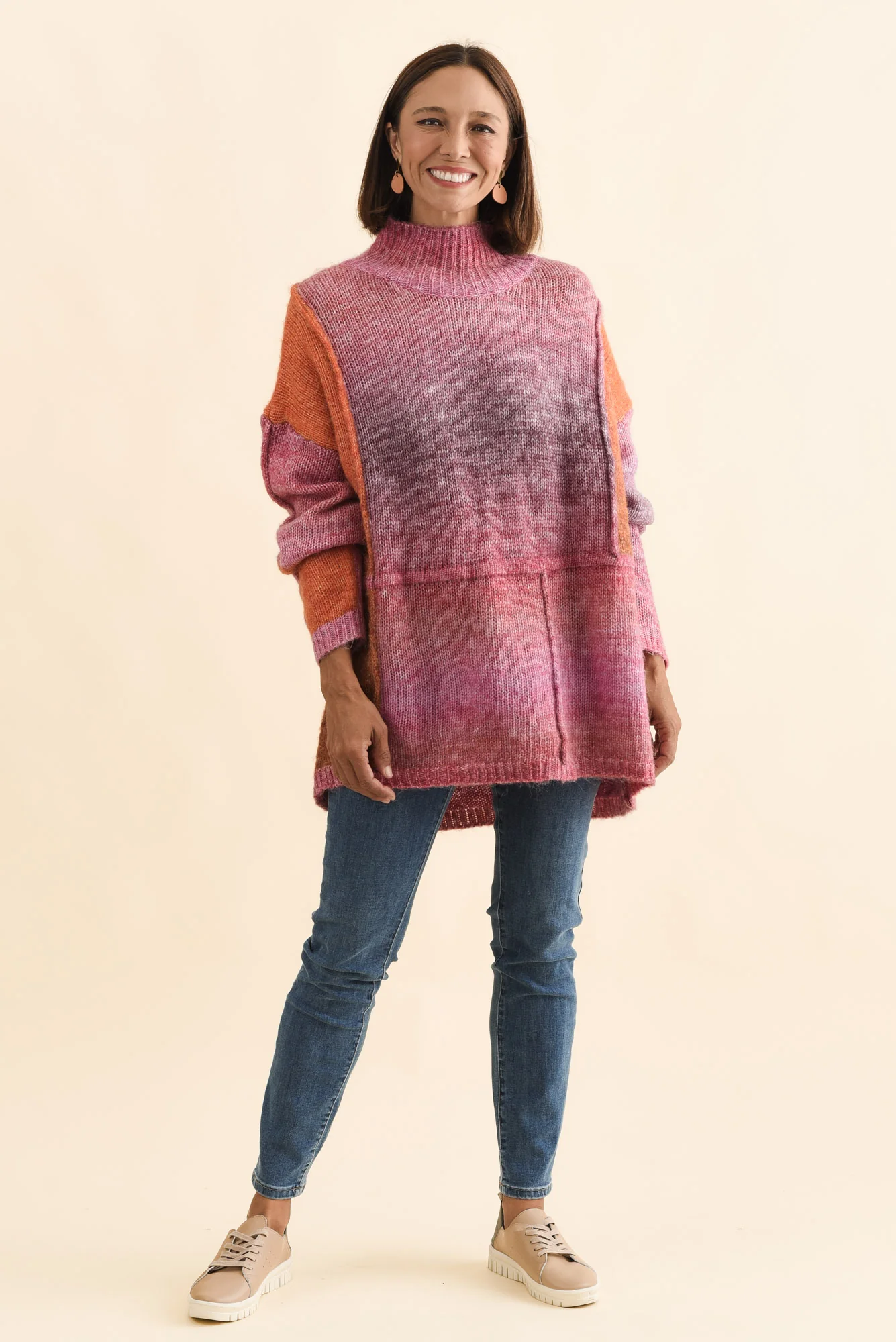 Eclipse Pink Splice Knit Jumper - Image 2