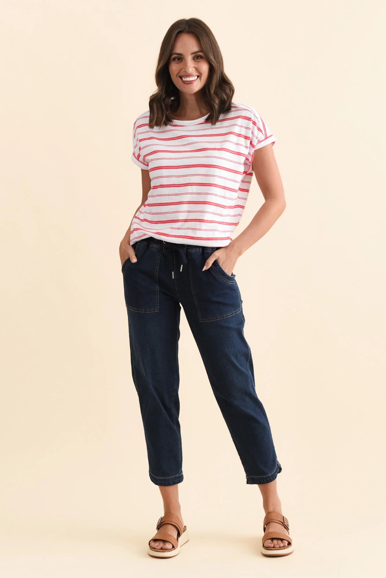 Eliana Dark Blue Denim Stretch Jeans - Image 3