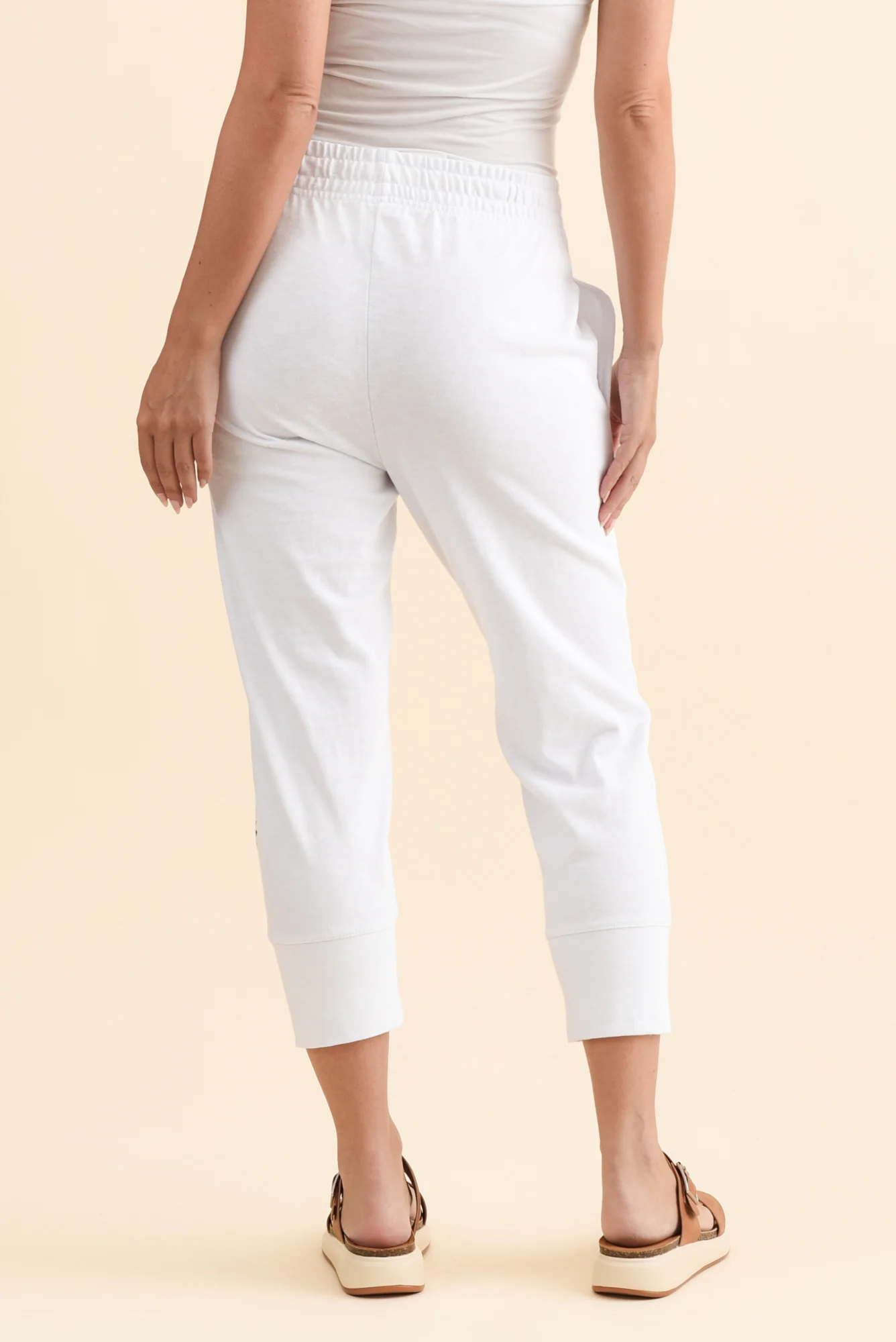 Fundamental Brunch White Cotton Sweatpants - Image 4