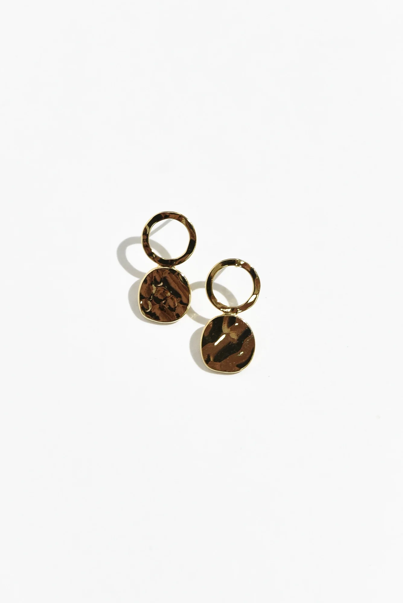 Gabe Gold Disc Drop Earrings