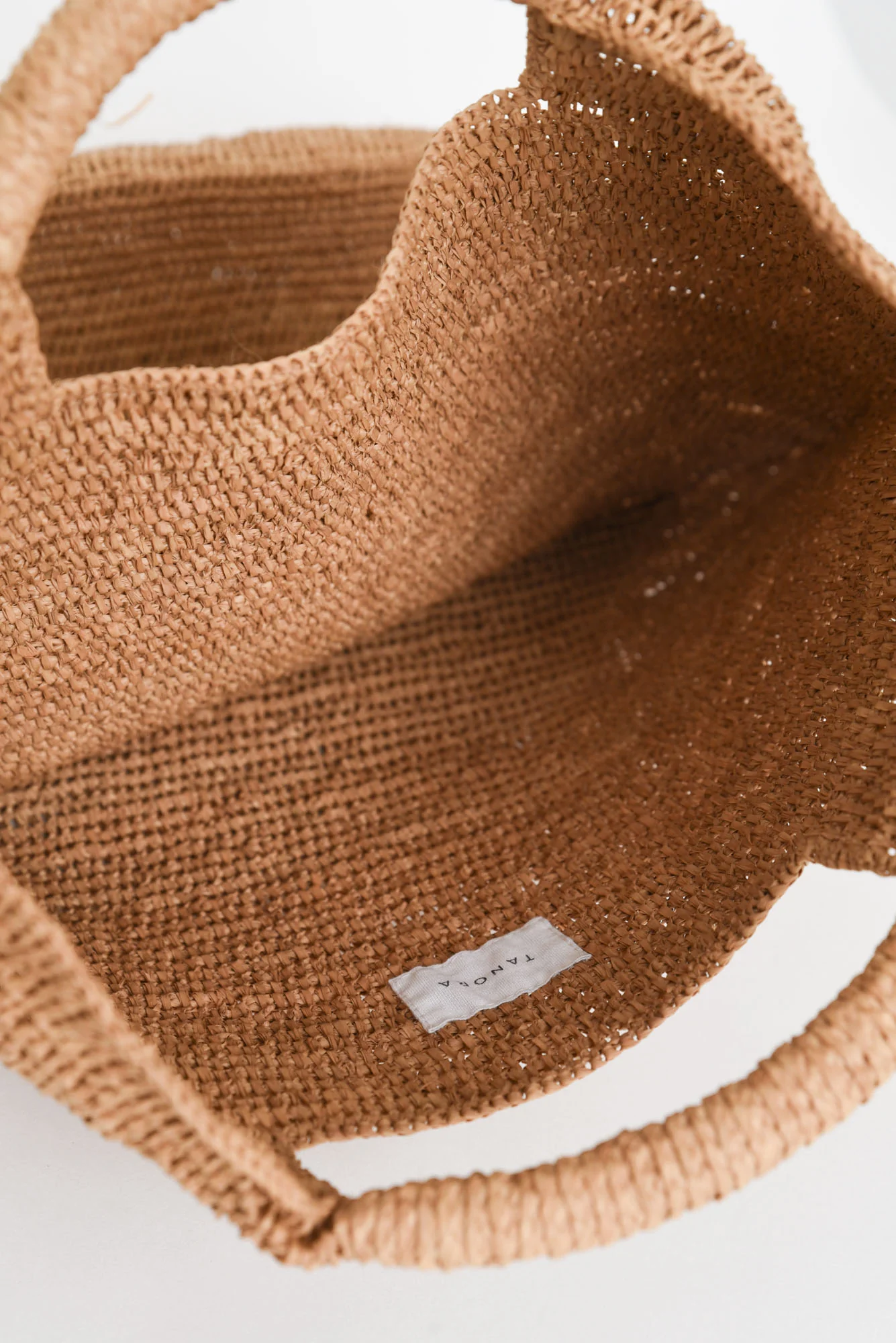 Geza Tan Raffia Tote Bag - Image 5