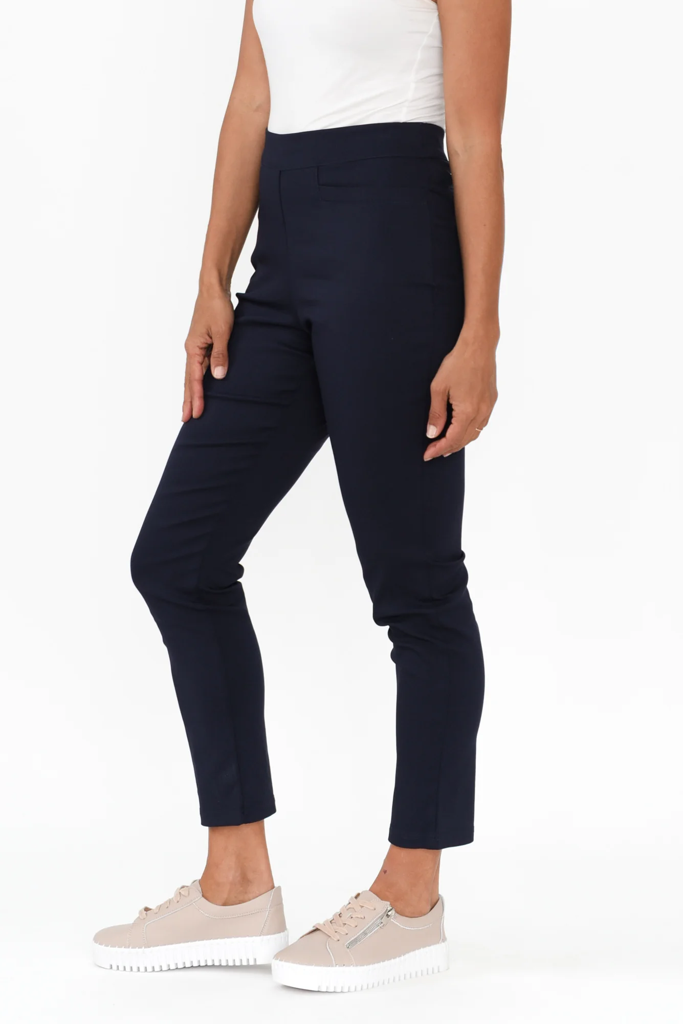 Giselle Navy Stretch Pants - Image 3