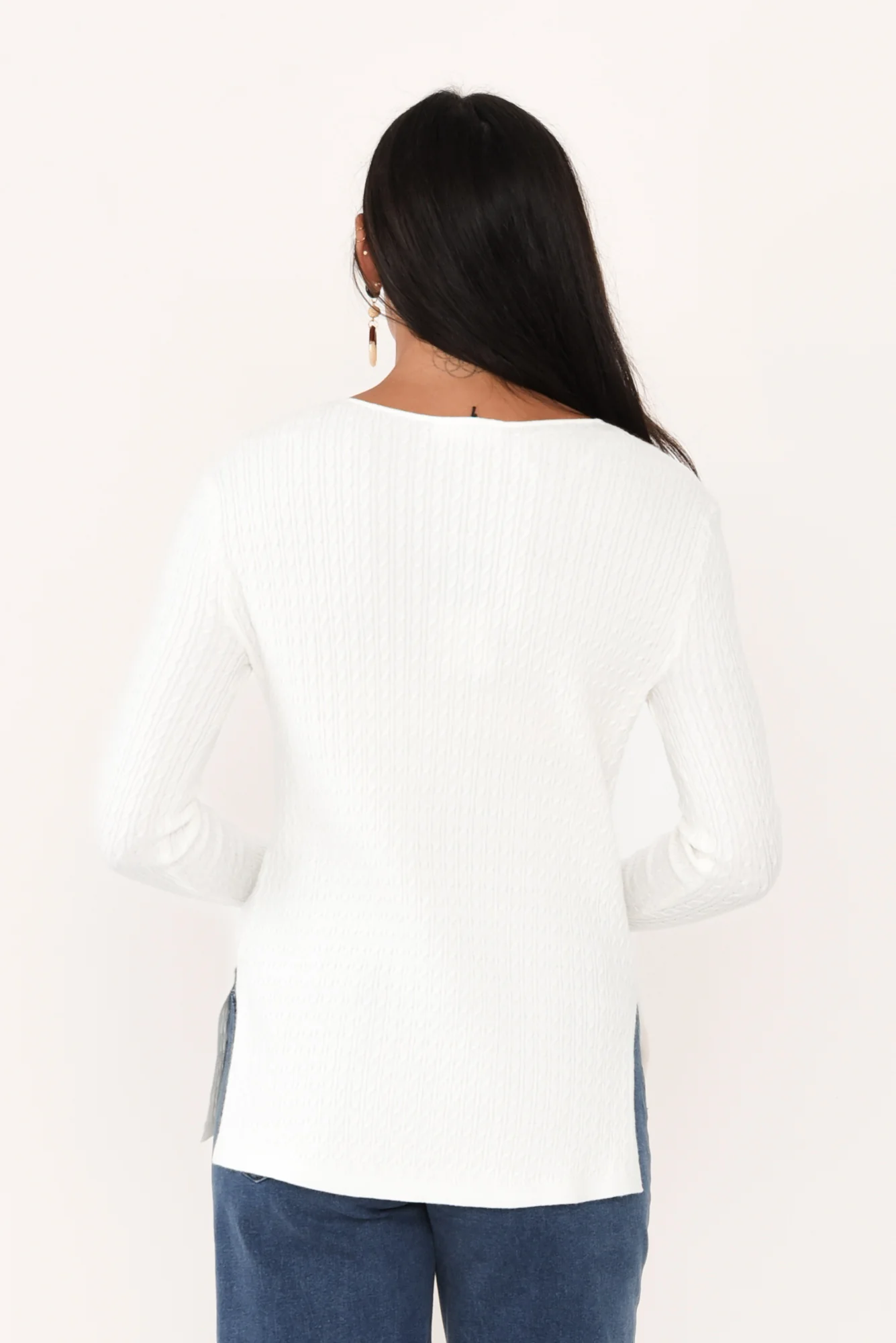 Glinda Cream Cable Knit Jumper - Image 5