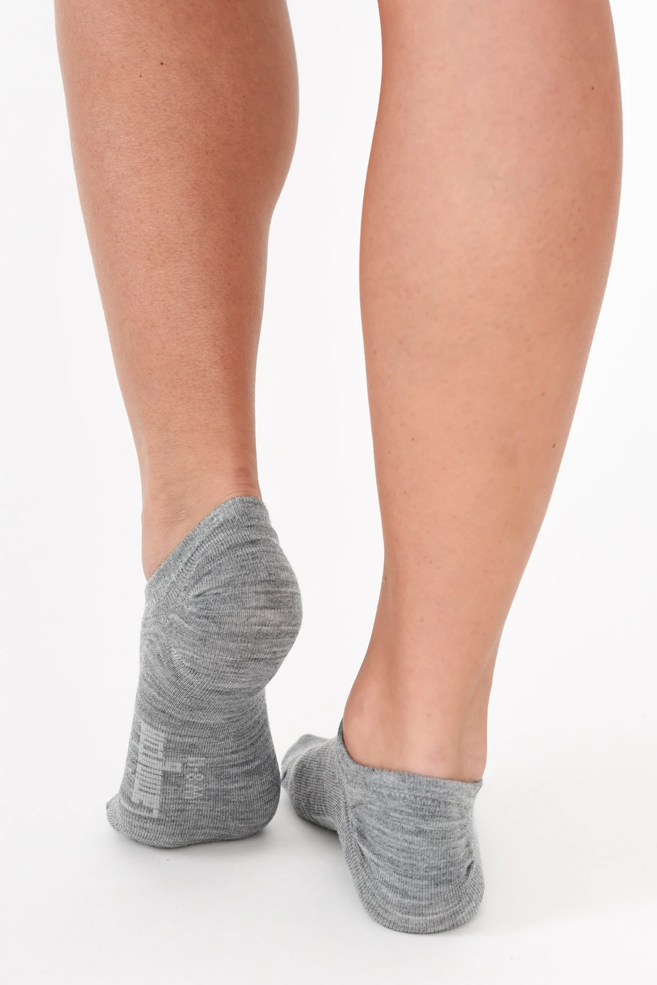 Grey Merino Wool Two Pack Sneaker Socks - Image 4