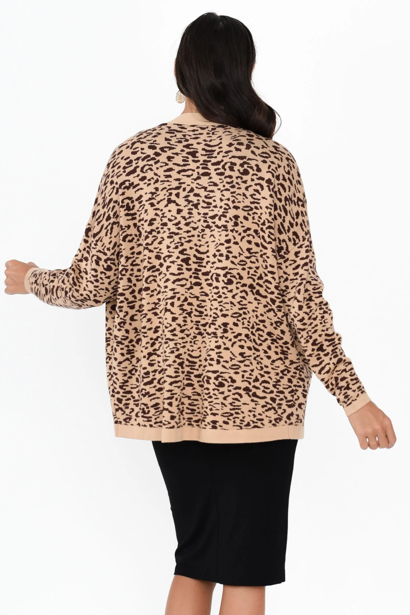 Hampton Natural Leopard Cardigan - Image 5