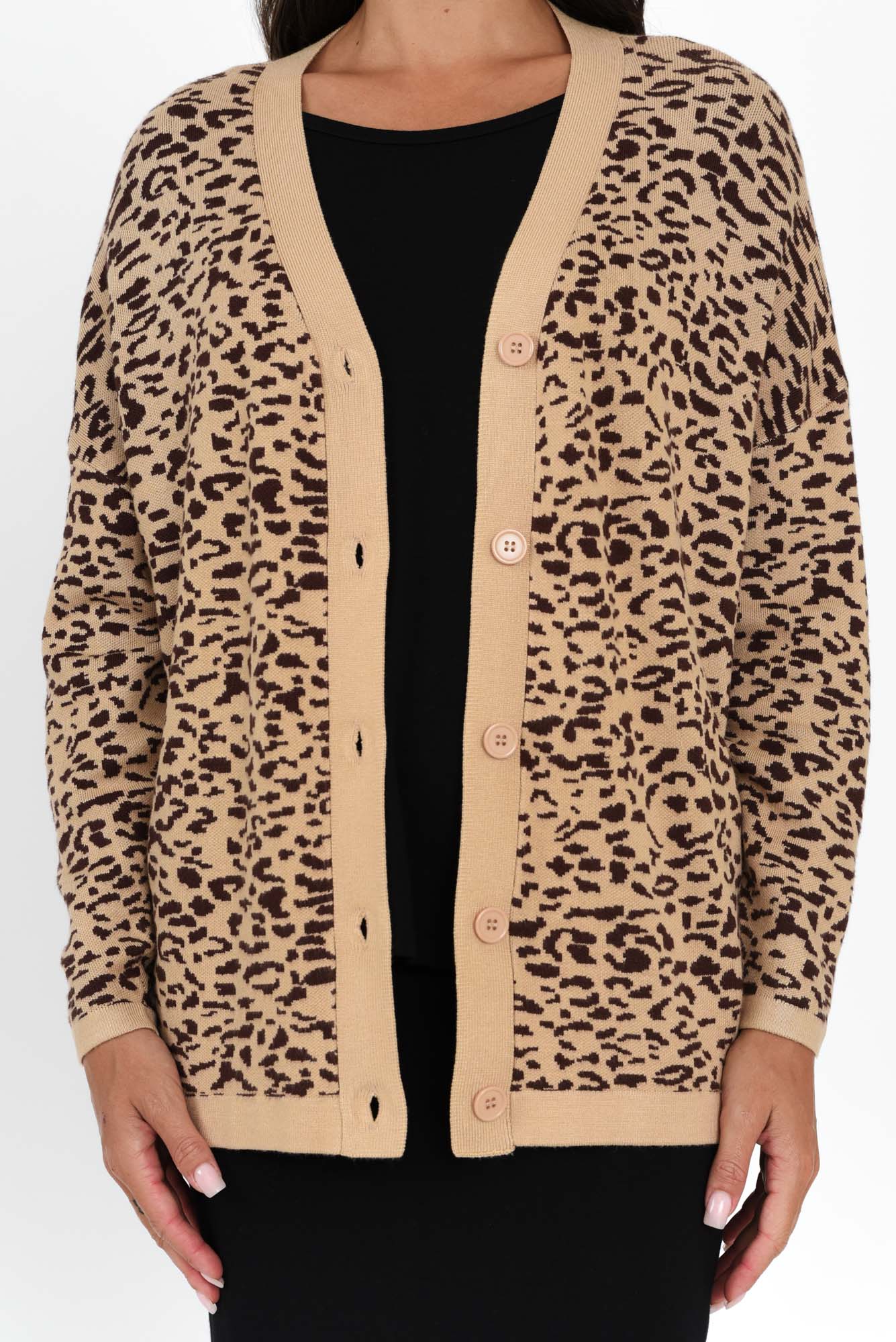 Hampton Natural Leopard Cardigan - Image 6