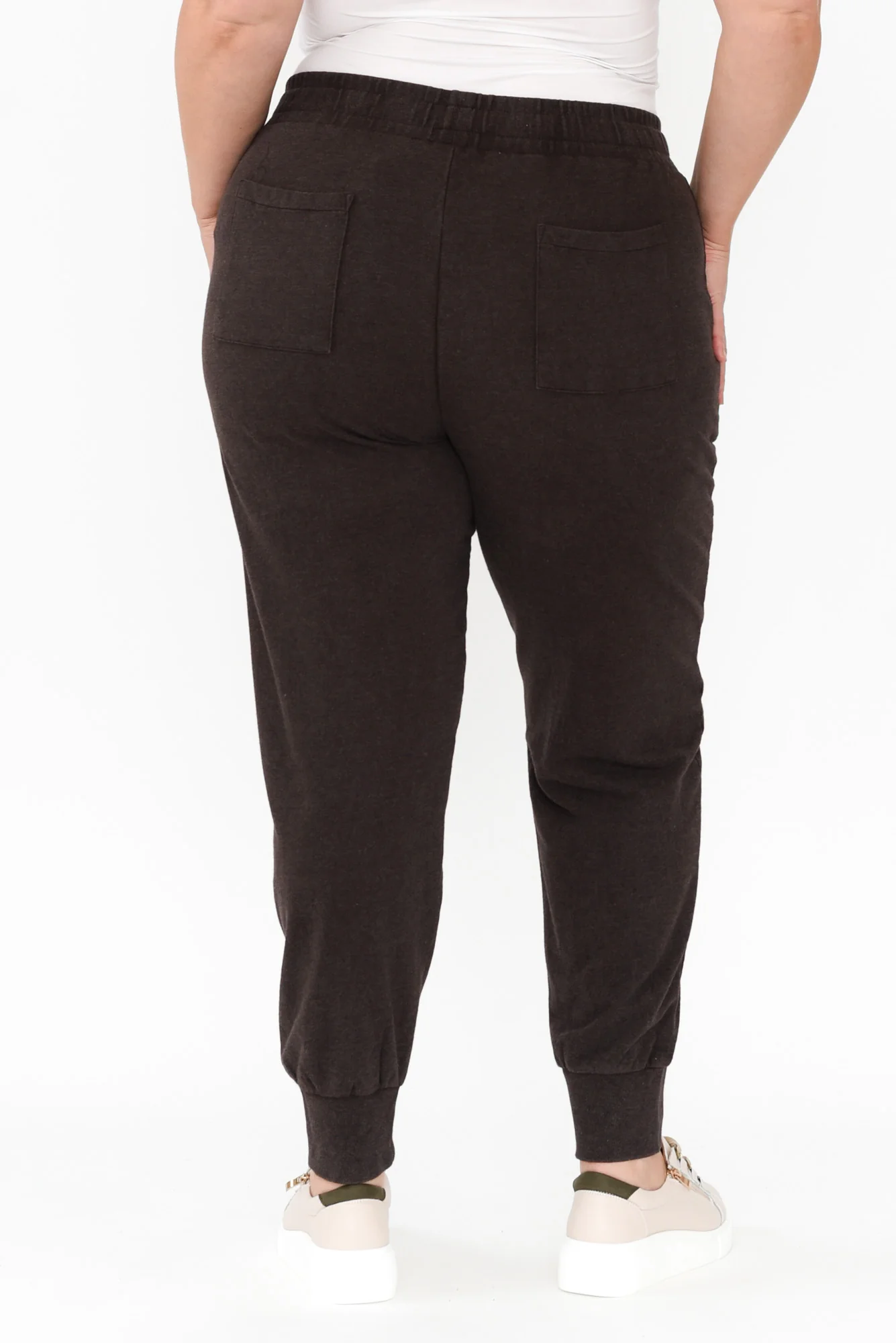 Hatia Brown Cotton Tie Sweatpants - Image 10