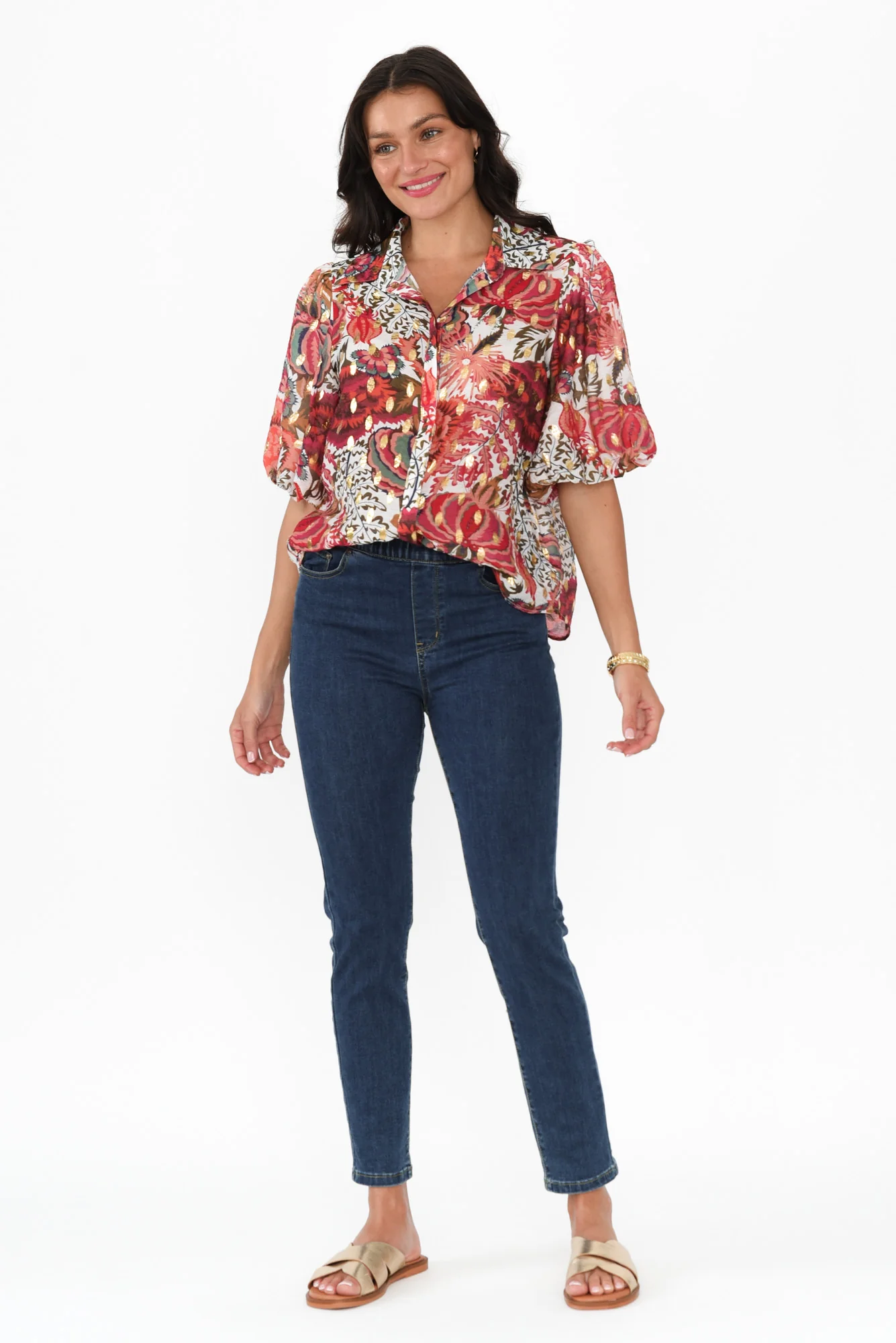 Isotta Pink Floral Cotton Blend Shirt - Image 2