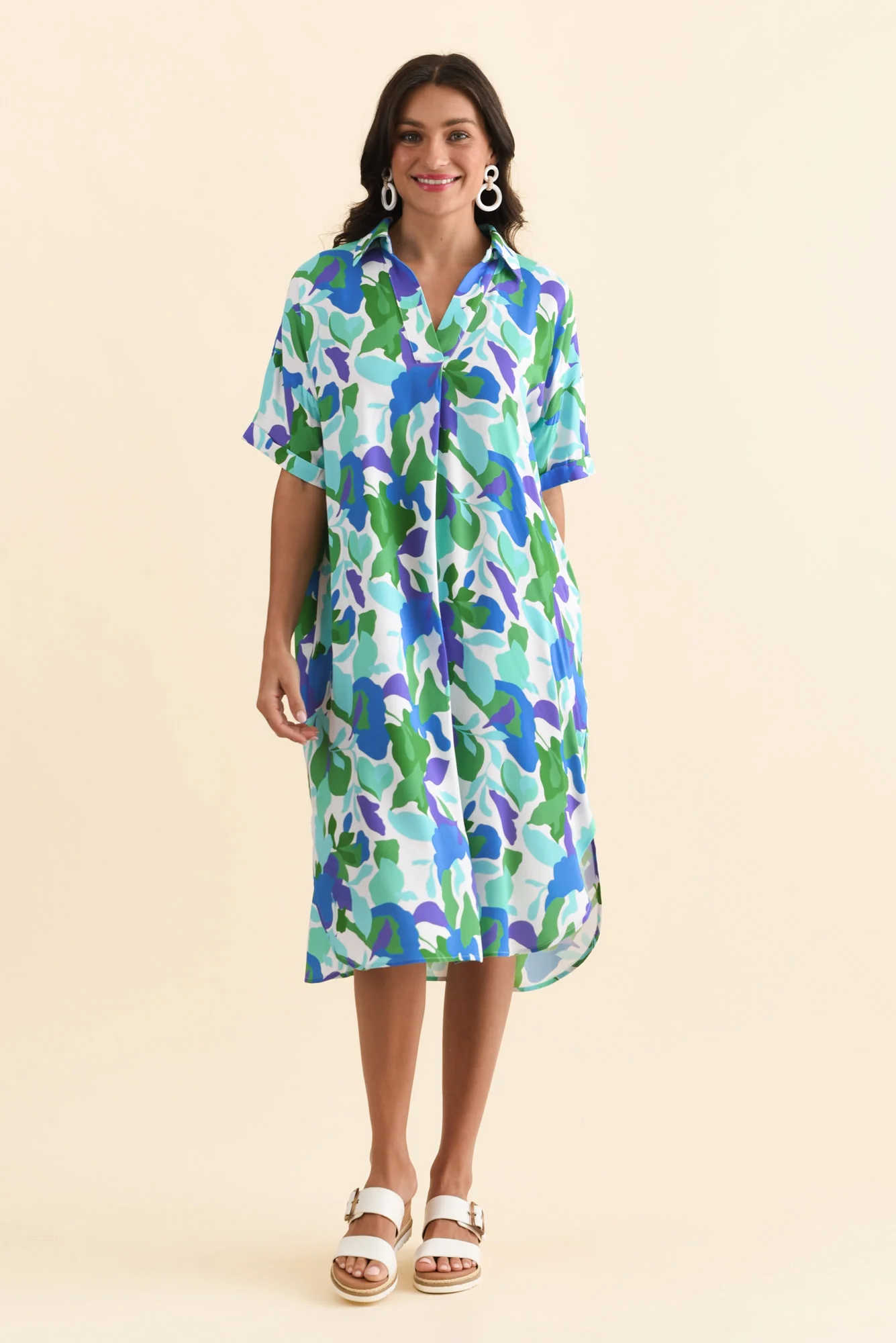 Kazi Green Garden Shirt Dress - Image 3