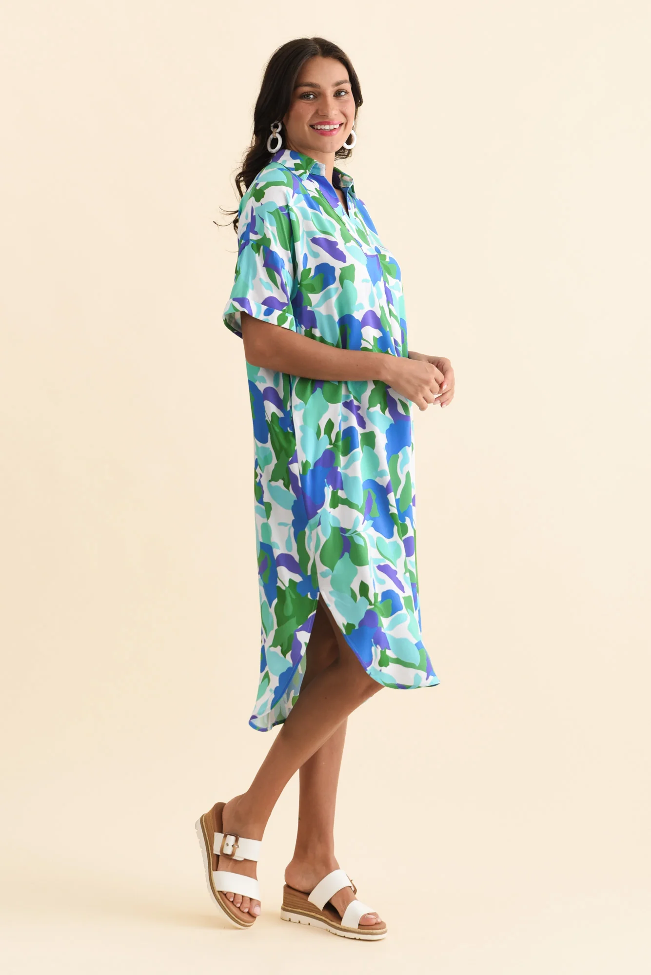 Kazi Green Garden Shirt Dress - Image 4