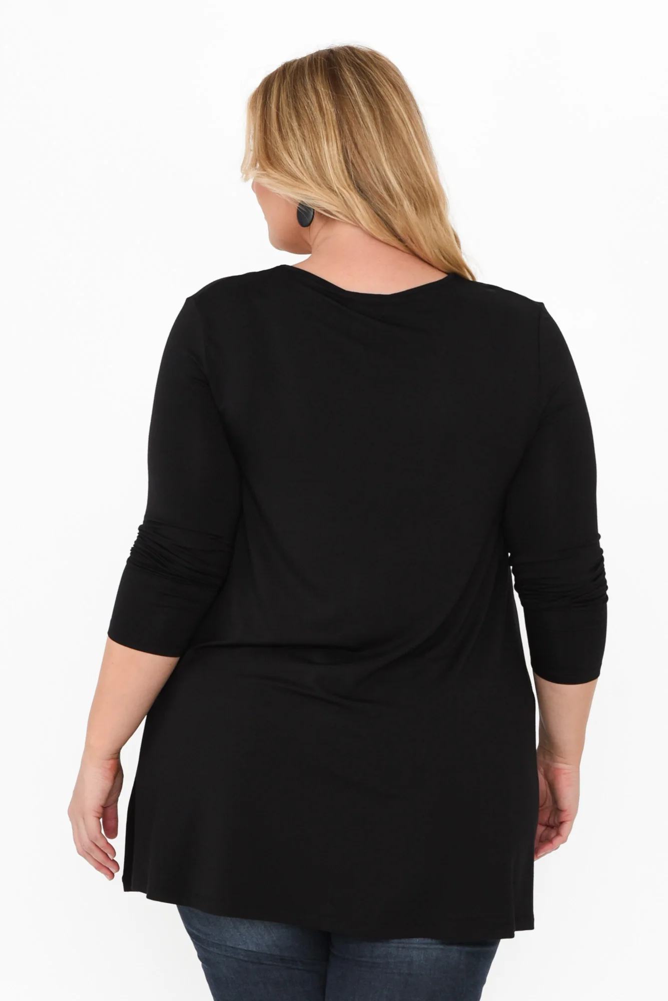 Leanne Black Bamboo Tunic Top - Image 11