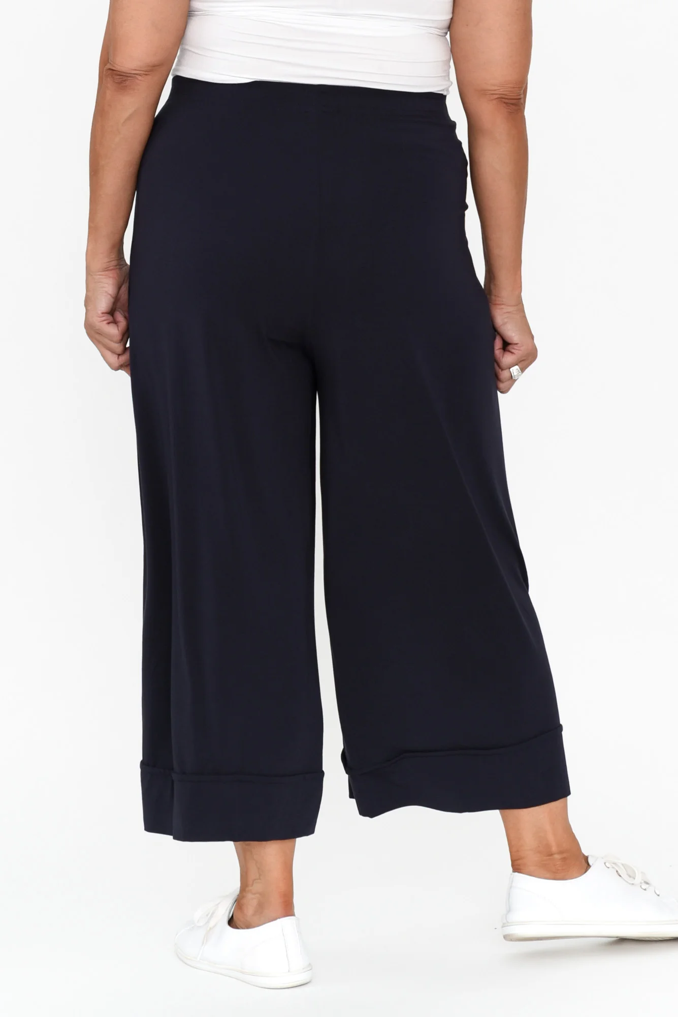 Lena Navy Micro Modal Resort Pants - Image 11