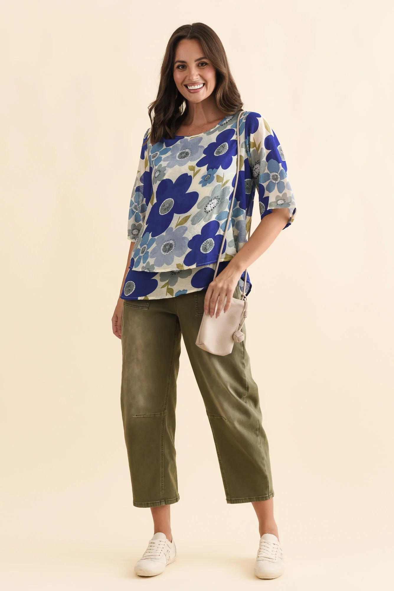 Liora Blue Garden Layered Top - Image 2