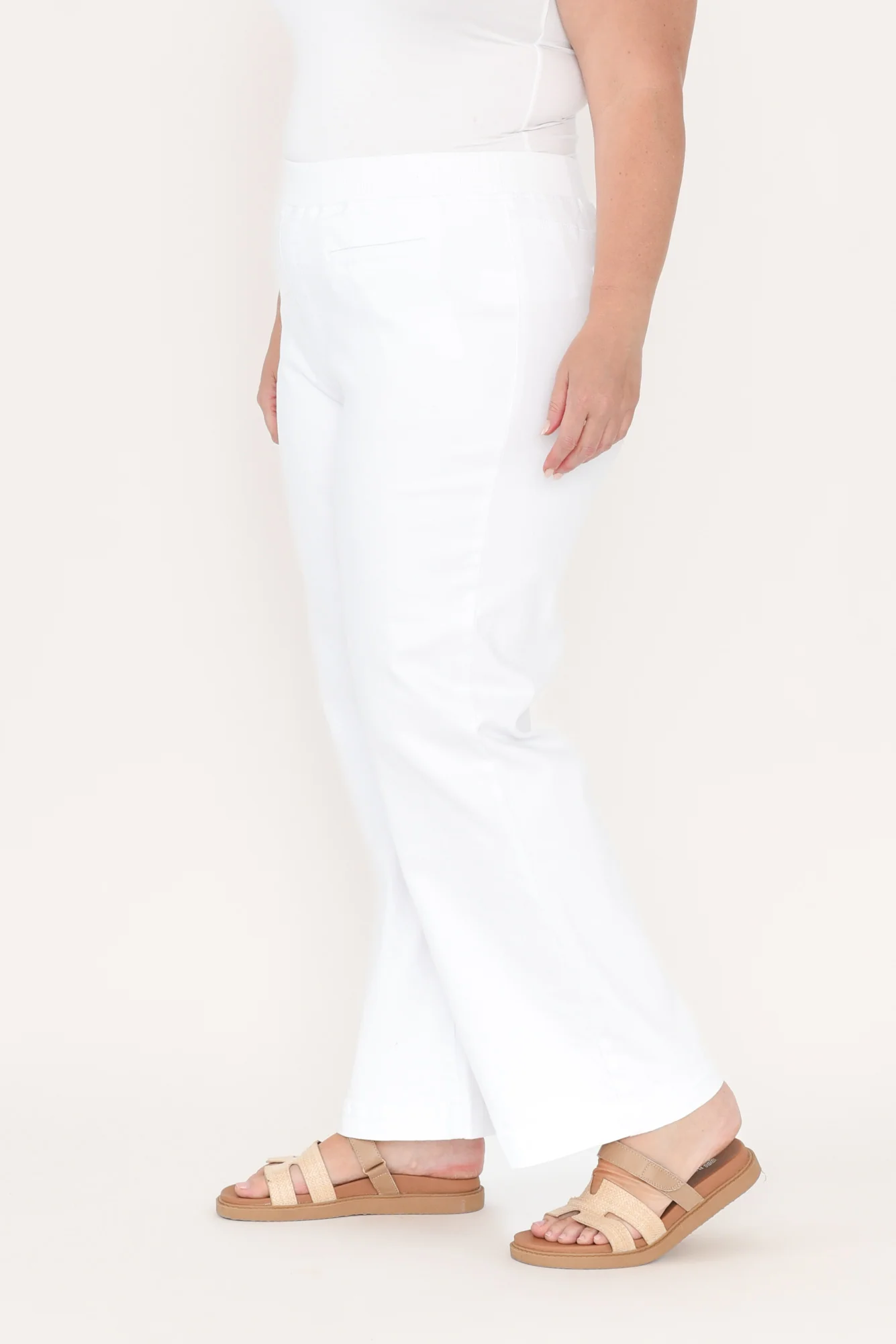 Maddy White Wide Leg Jeans - Image 11