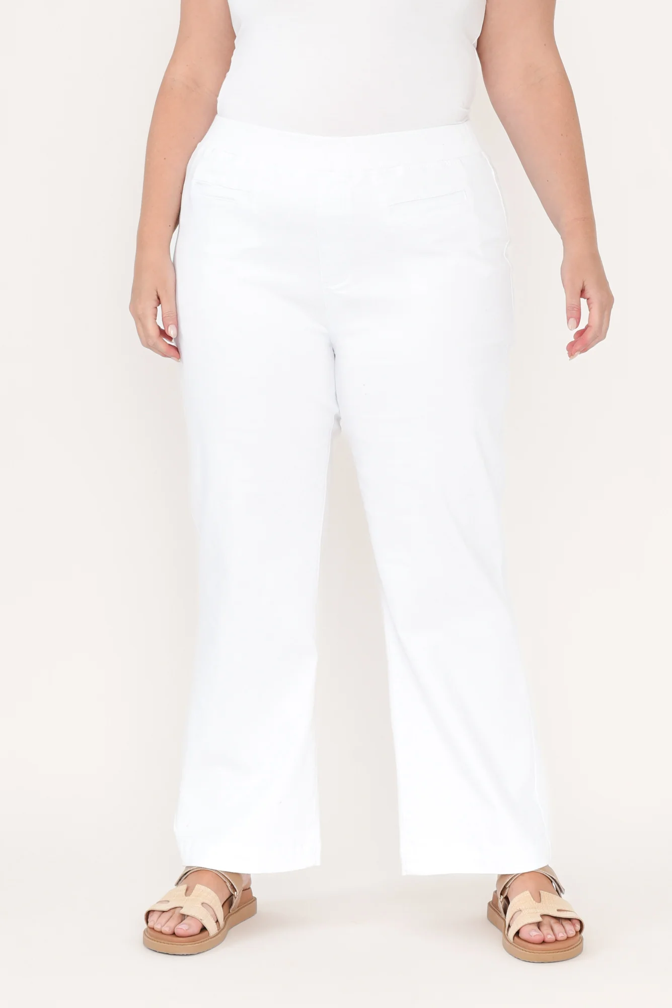 Maddy White Wide Leg Jeans - Image 9