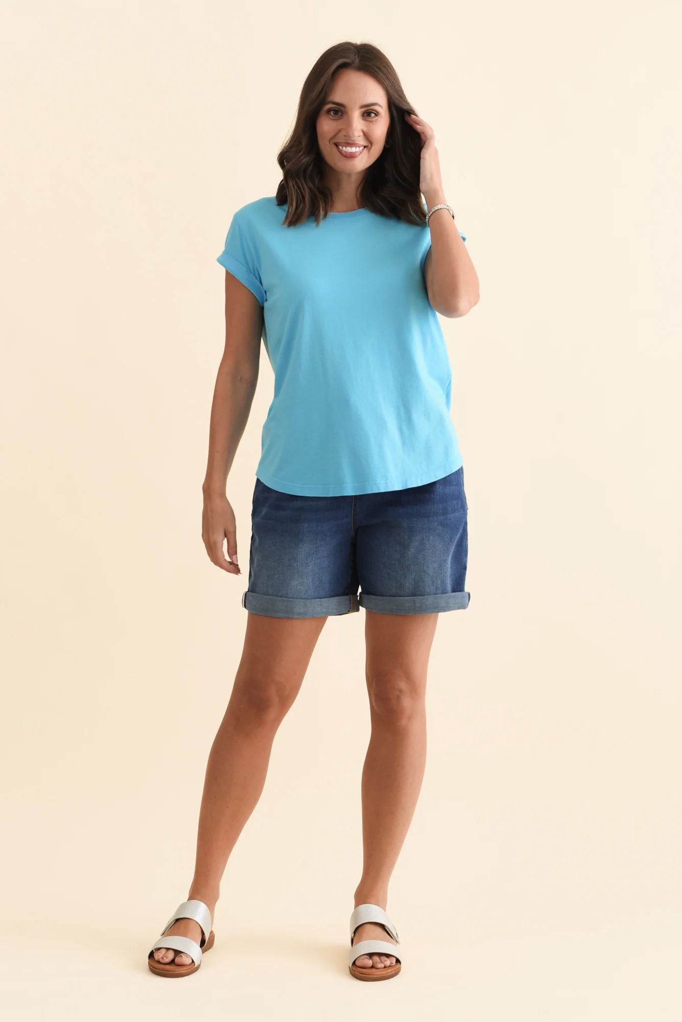 Manly Blue Cotton Tee - Image 7