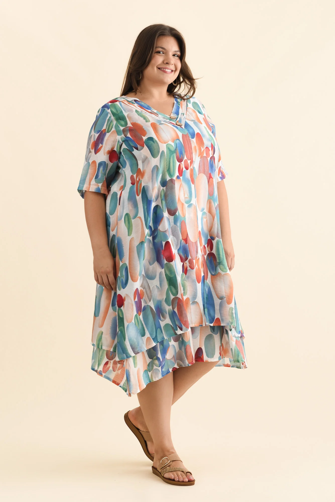 Nala Blue Circle Layers Dress - Image 10