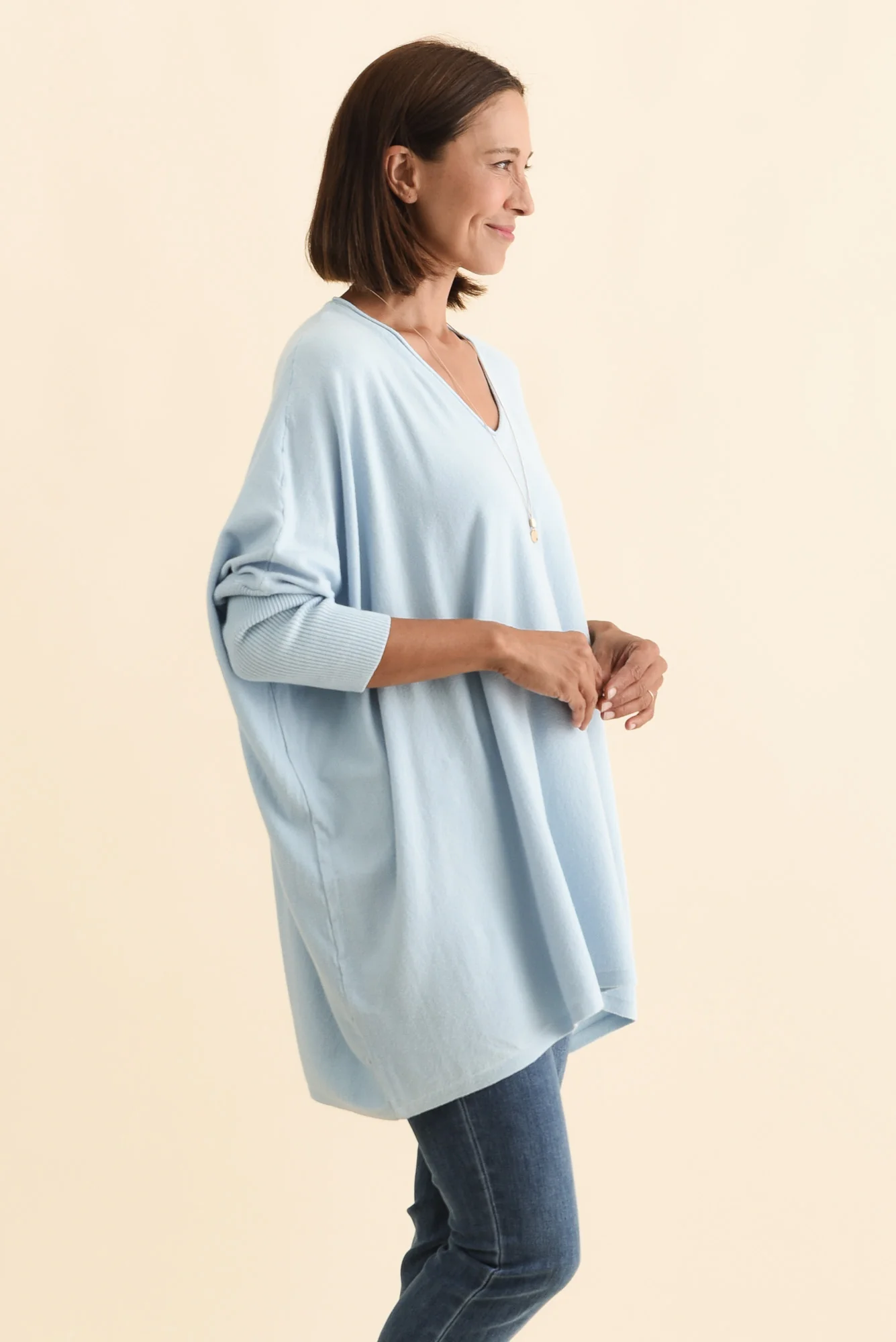 Nastia Light Blue Wool Blend Jumper - Image 3