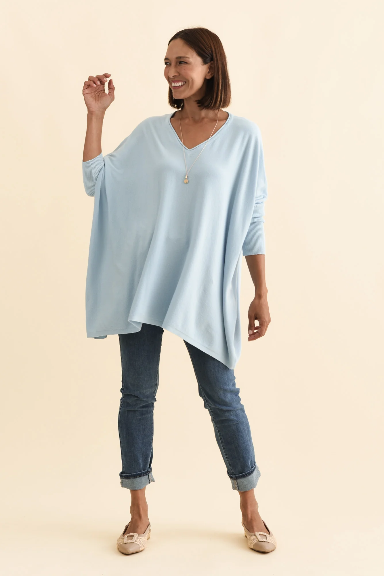 Nastia Light Blue Wool Blend Jumper - Image 6