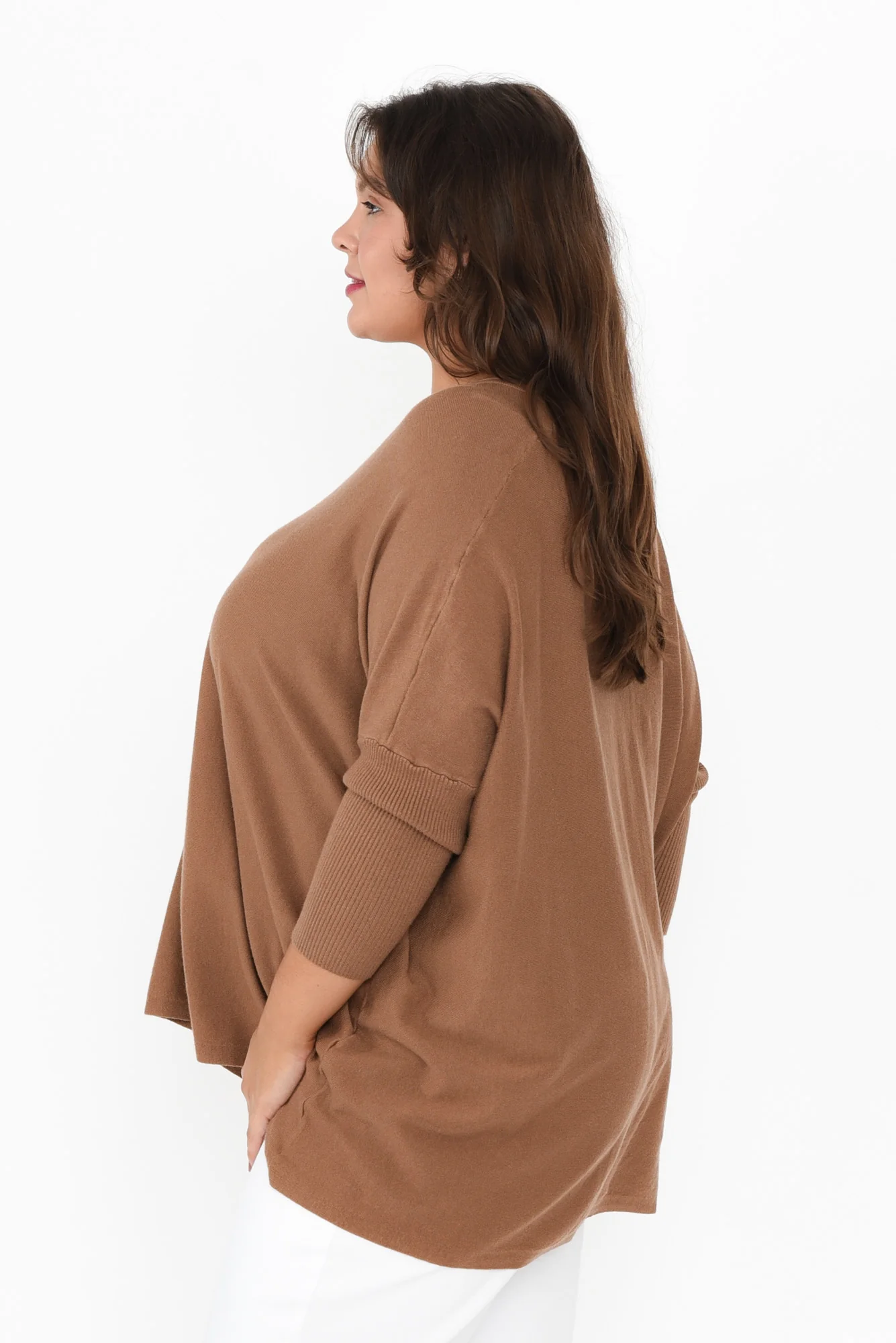 Nastia Mocha Wool Blend Jumper - Image 10