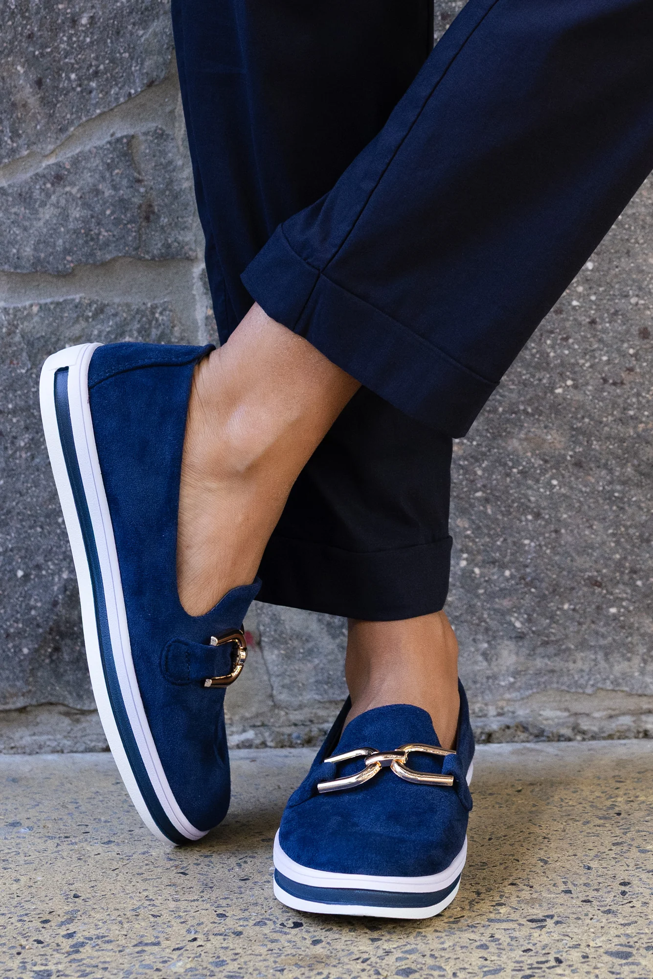 Nature Navy Platform Loafer - Image 2