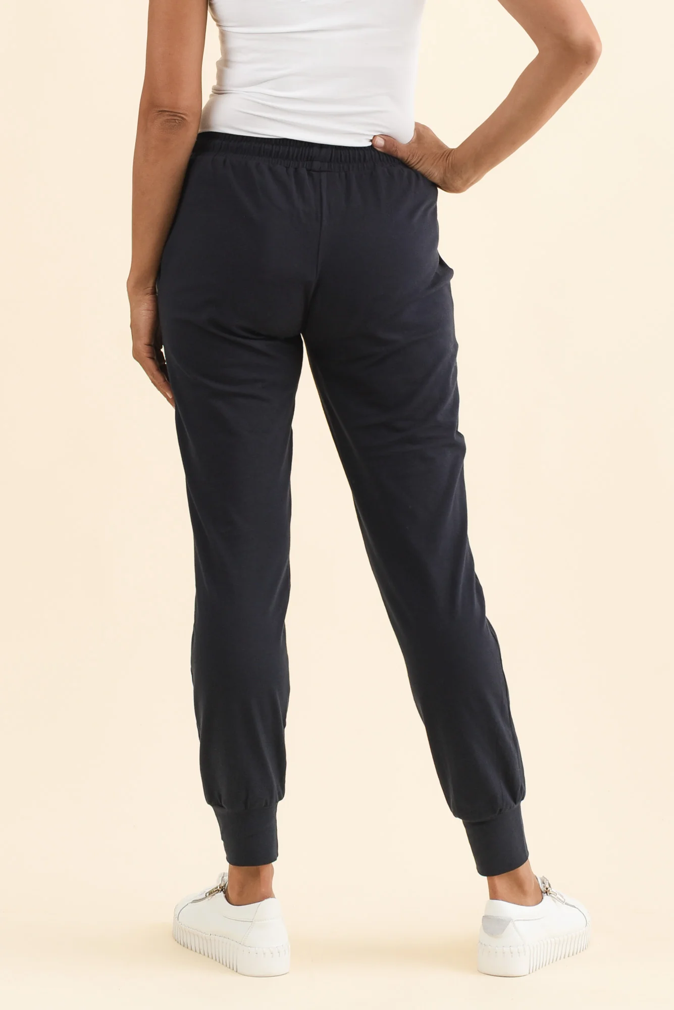 Navy Cotton Everyday Tie Sweatpants - Image 4