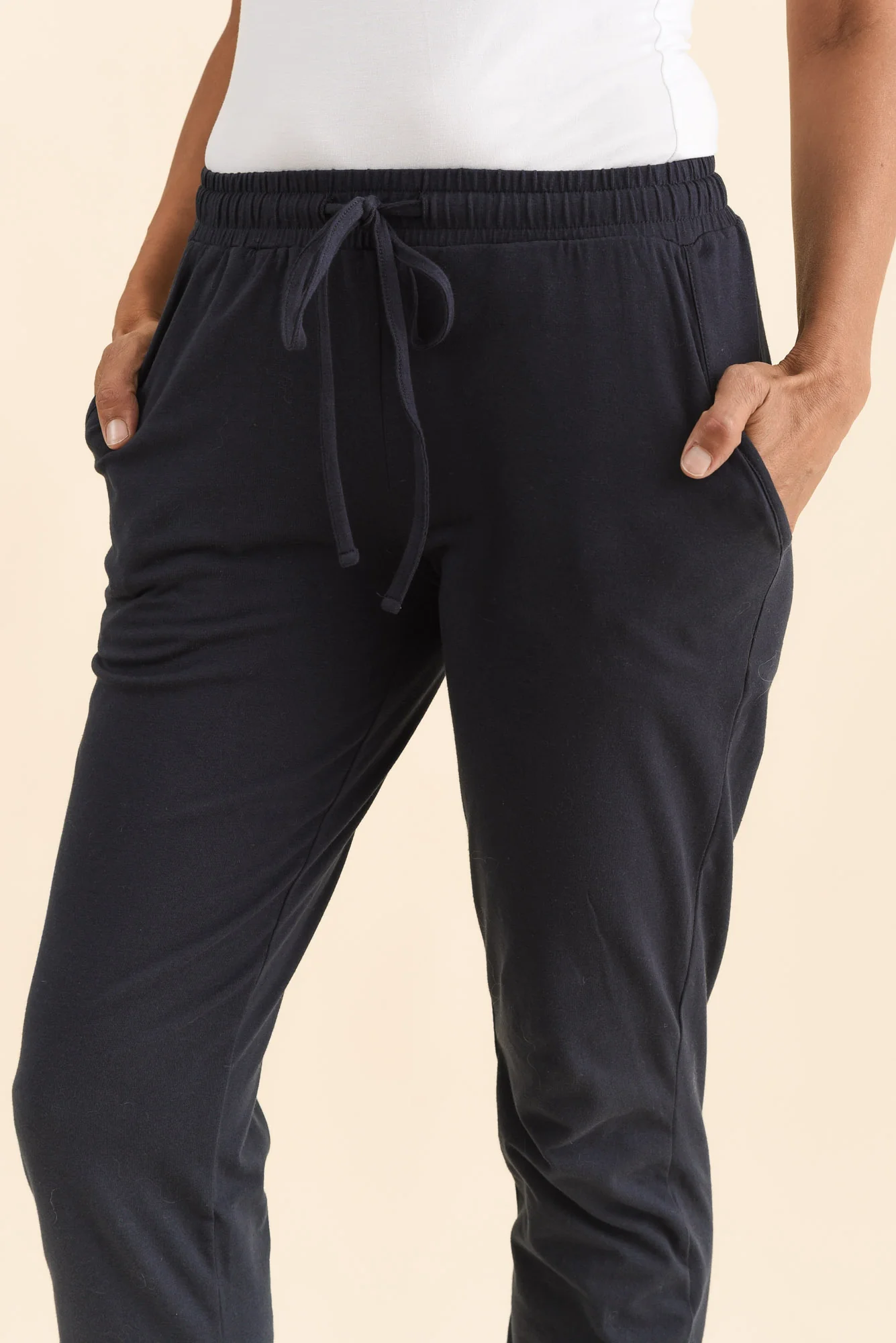 Navy Cotton Everyday Tie Sweatpants - Image 5