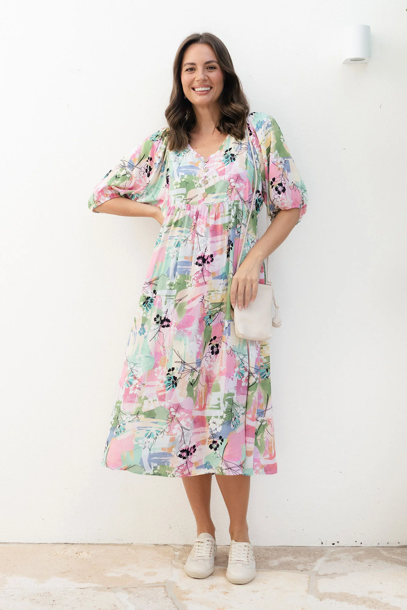 Nolte Pink Floral Pocket Dress